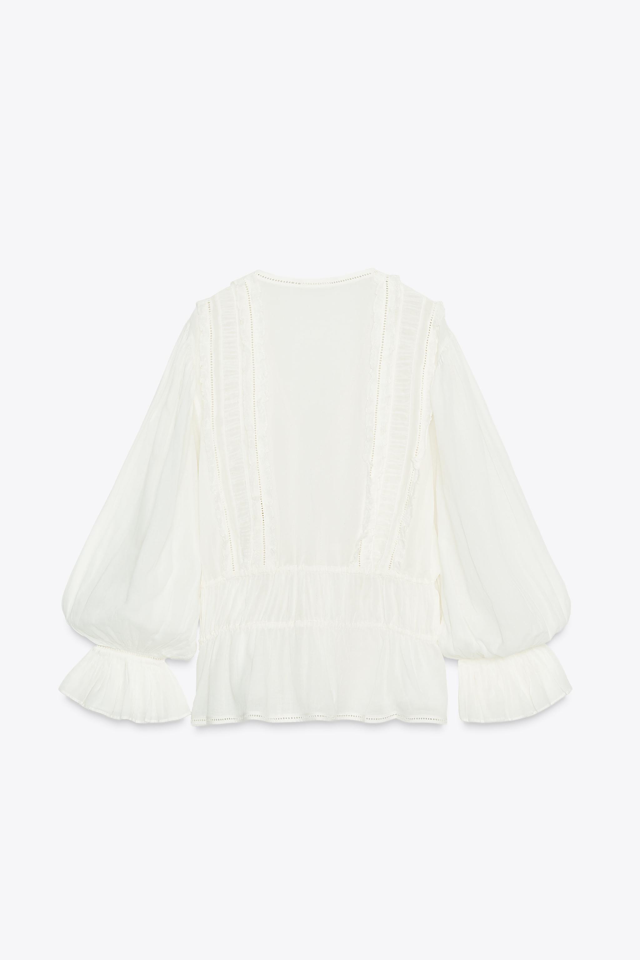 ZW COLLECTION ROMANTIC LADDER STITCH SHIRT