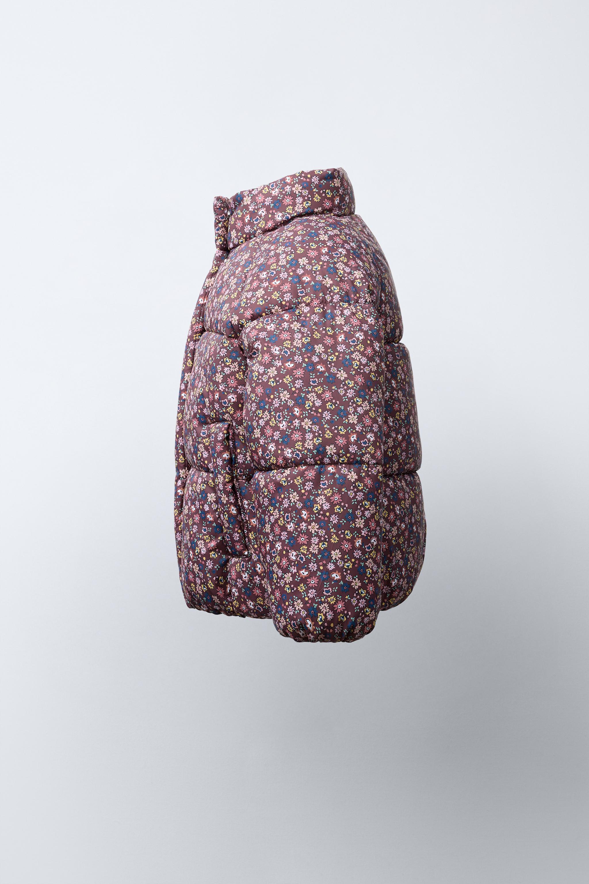 FLOWER PRINT PUFFER JACKET