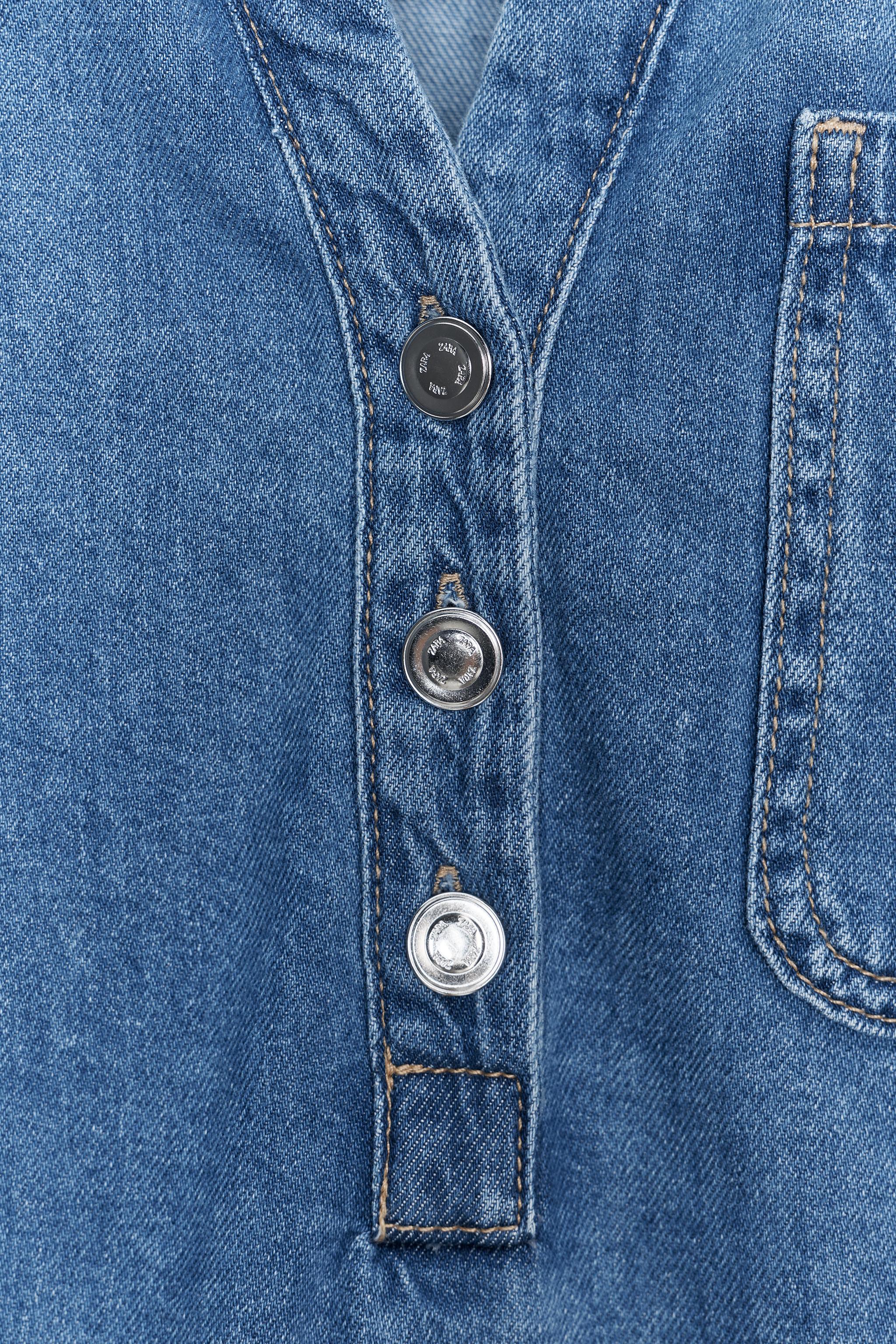 MANDARIN COLLAR DENIM SHIRT