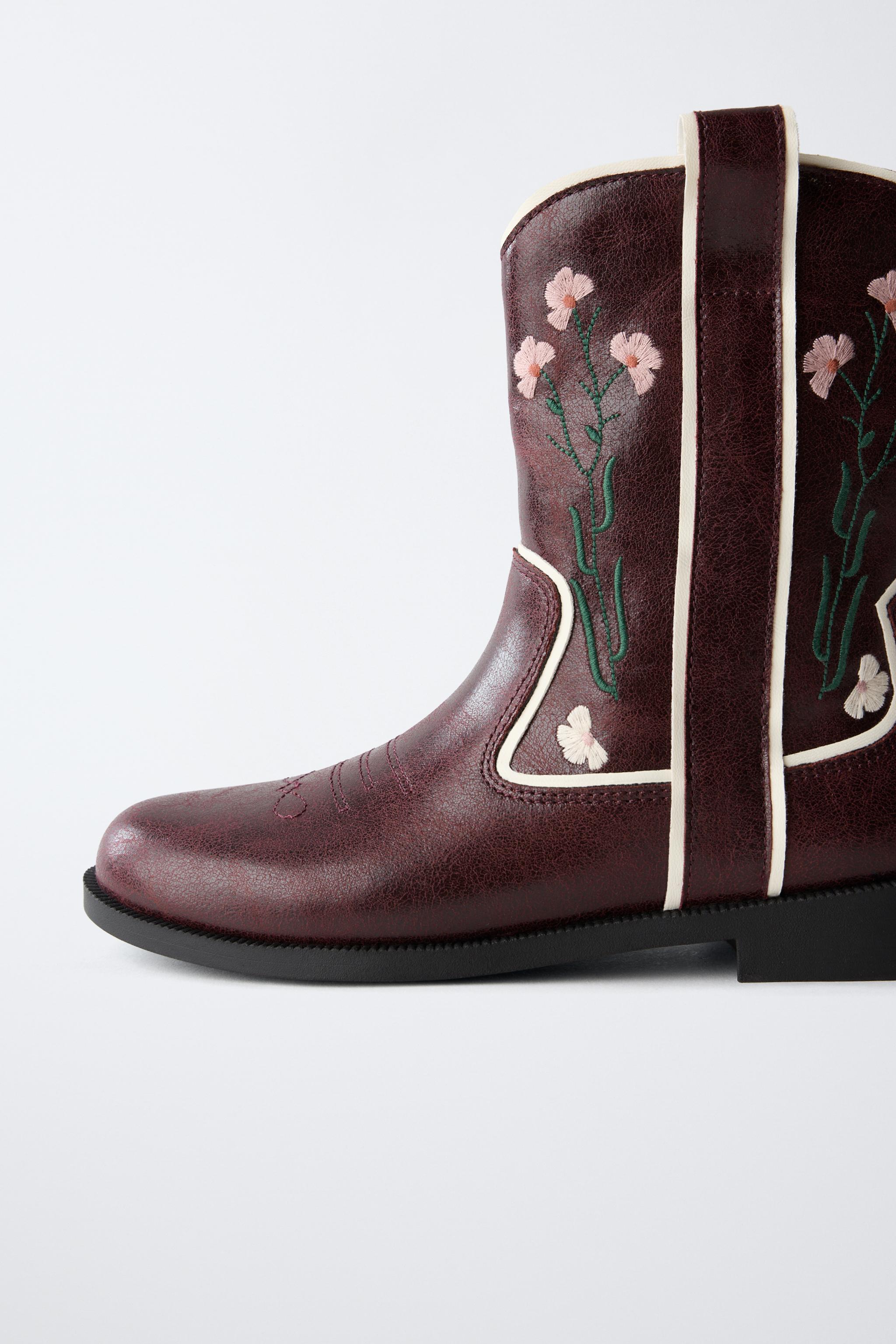 EMBROIDERED ANKLE BOOTS