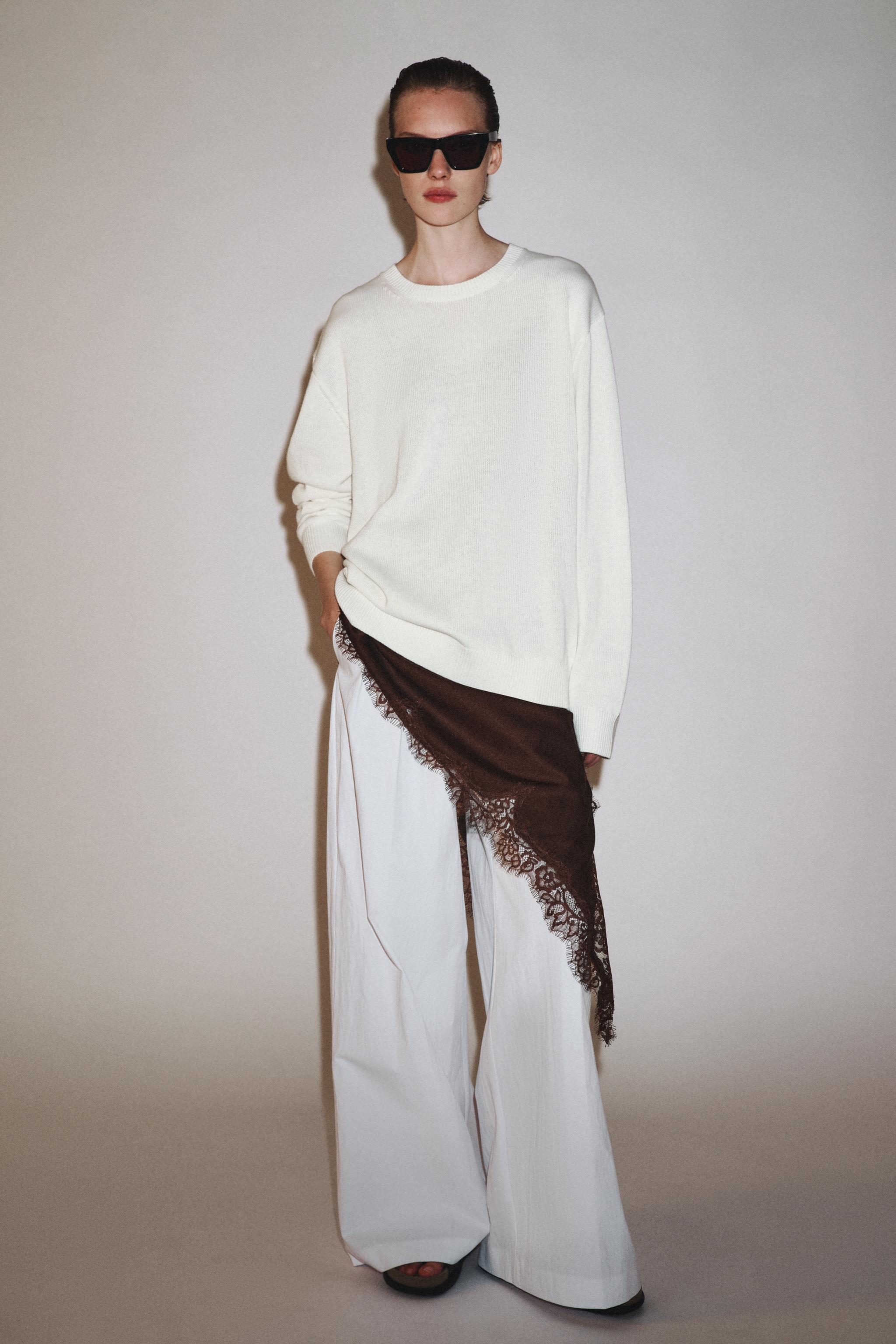 ZW COLLECTION ASYMMETRIC LACE DRESS