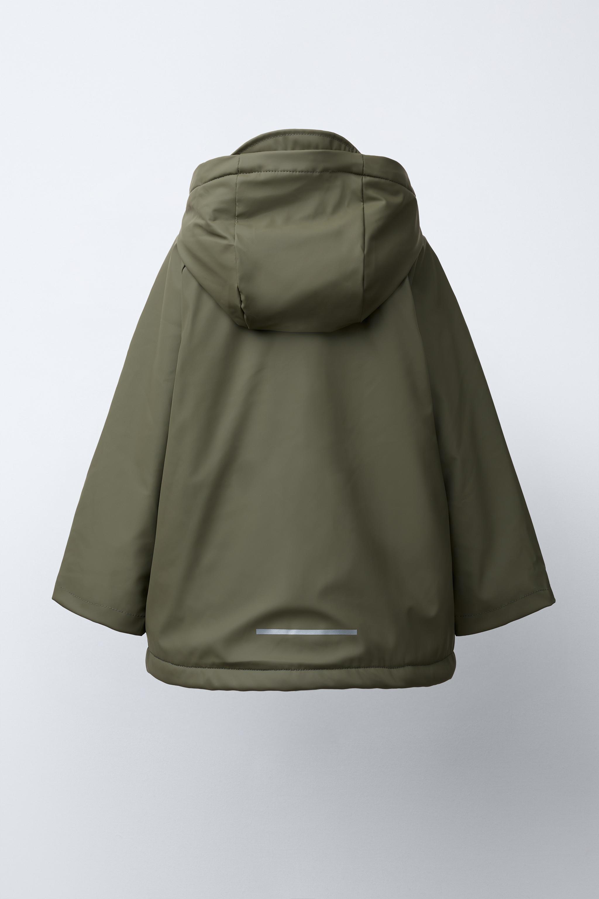 WATER REPELLENT FAUX SHEARLING COATED JACKET