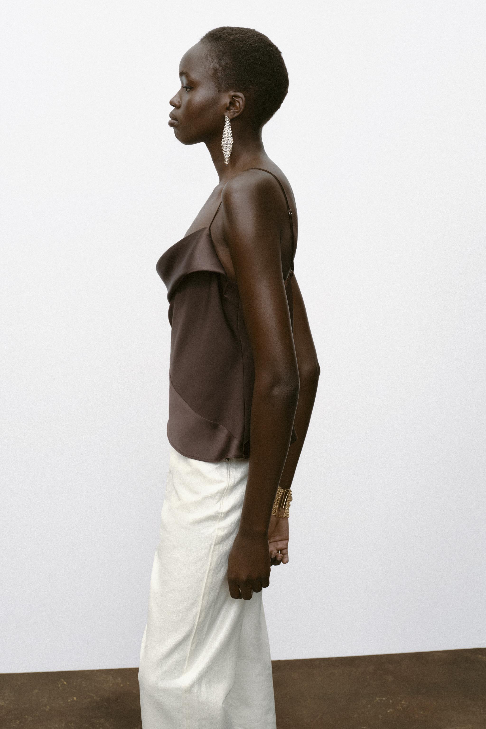 SATIN TRIM CAMISOLE TOP