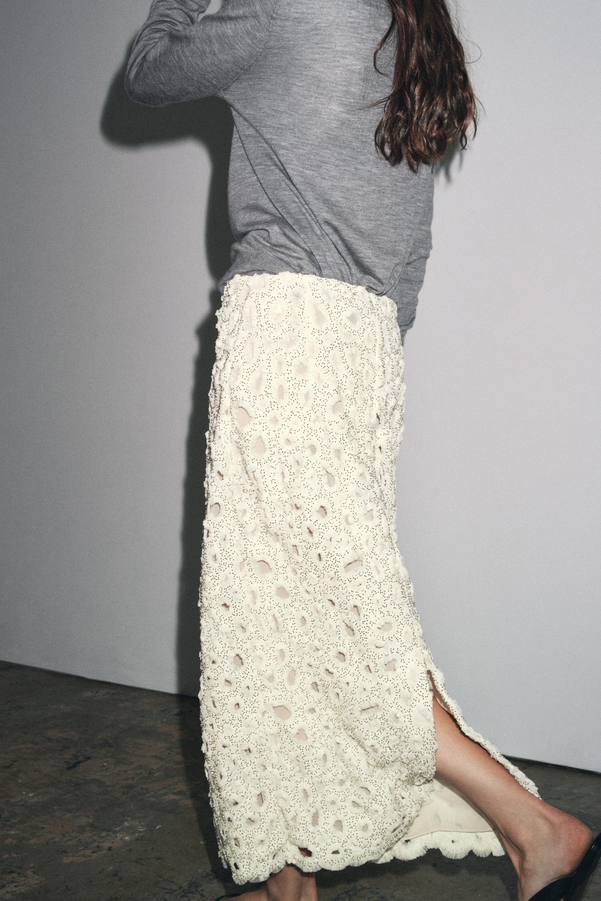 BEADED MIDI SKIRT ZW COLLECTION