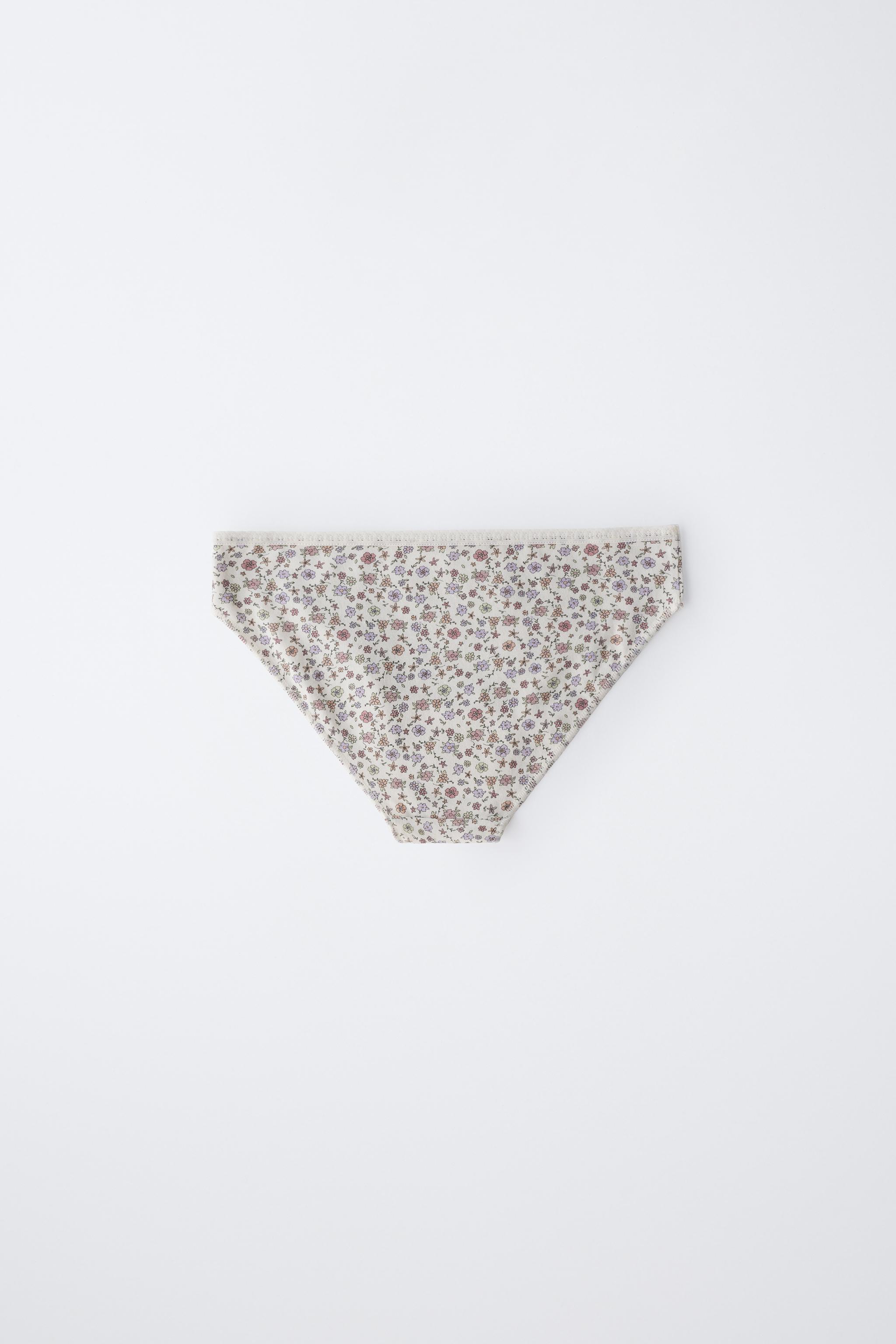 6-14 YEARS / SIX-PACK OF TINY FLORAL UNDERWEAR