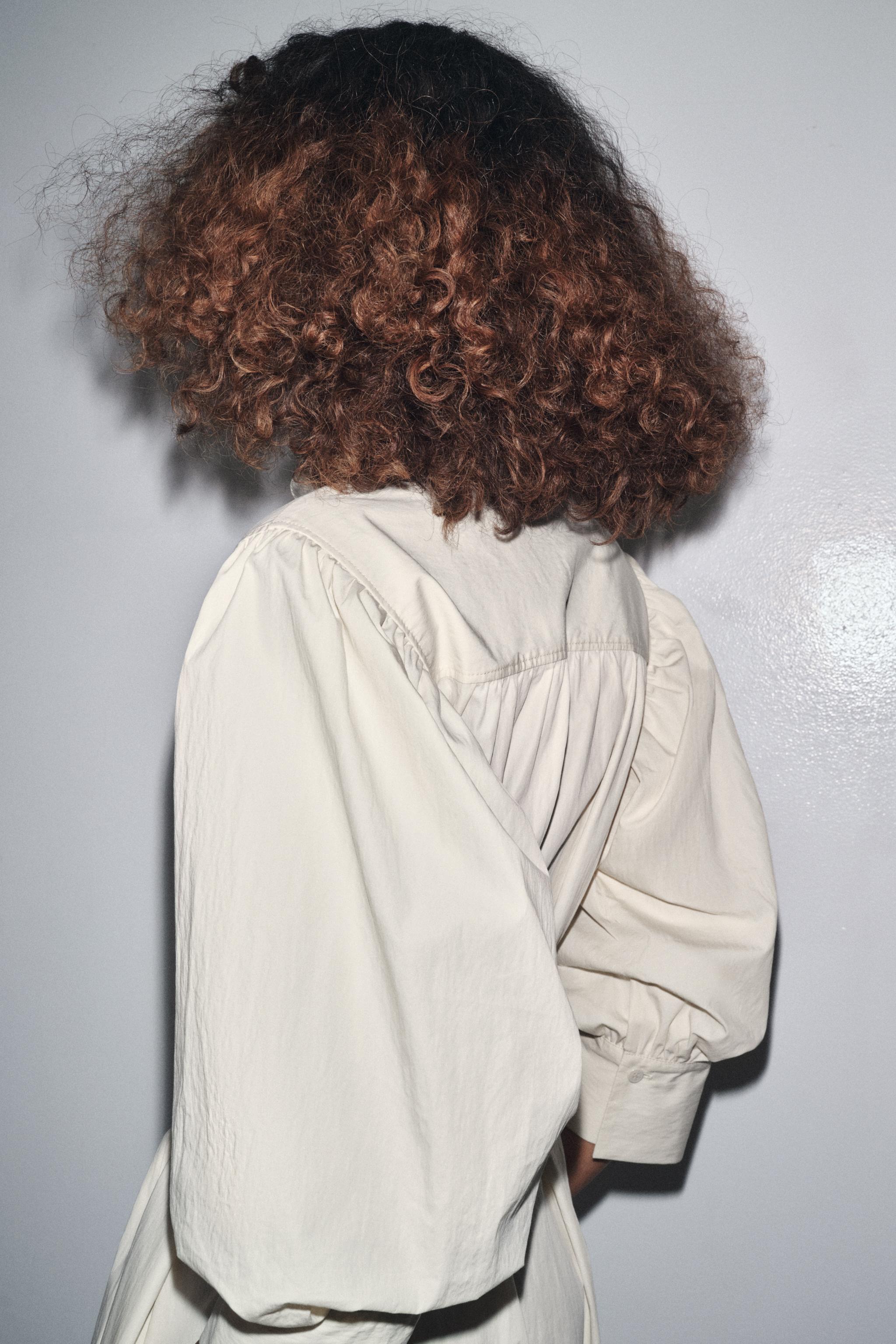 ZW COLLECTION BALLOON SLEEVE SHIRT DRESS