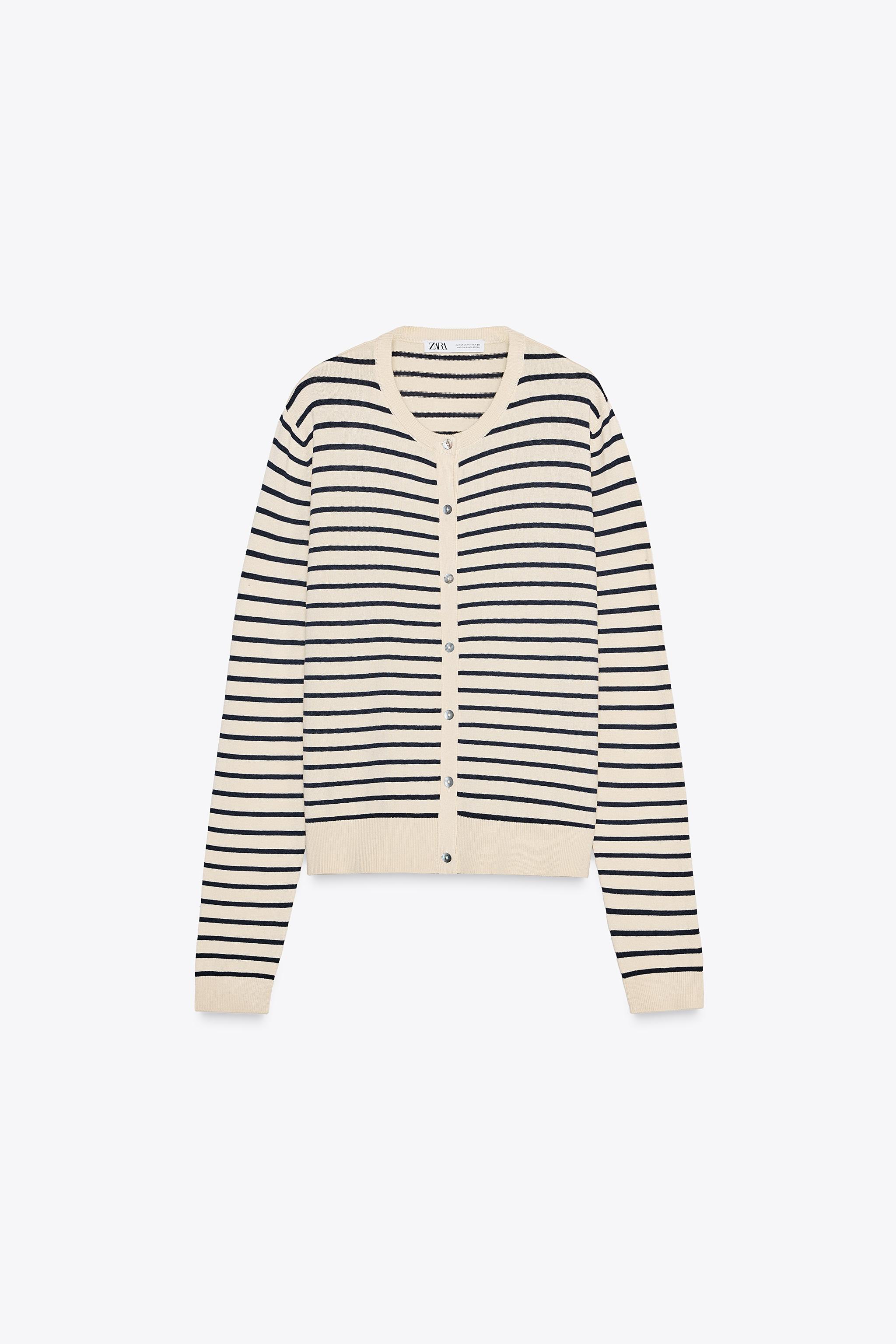 STRIPED KNIT CARDIGAN