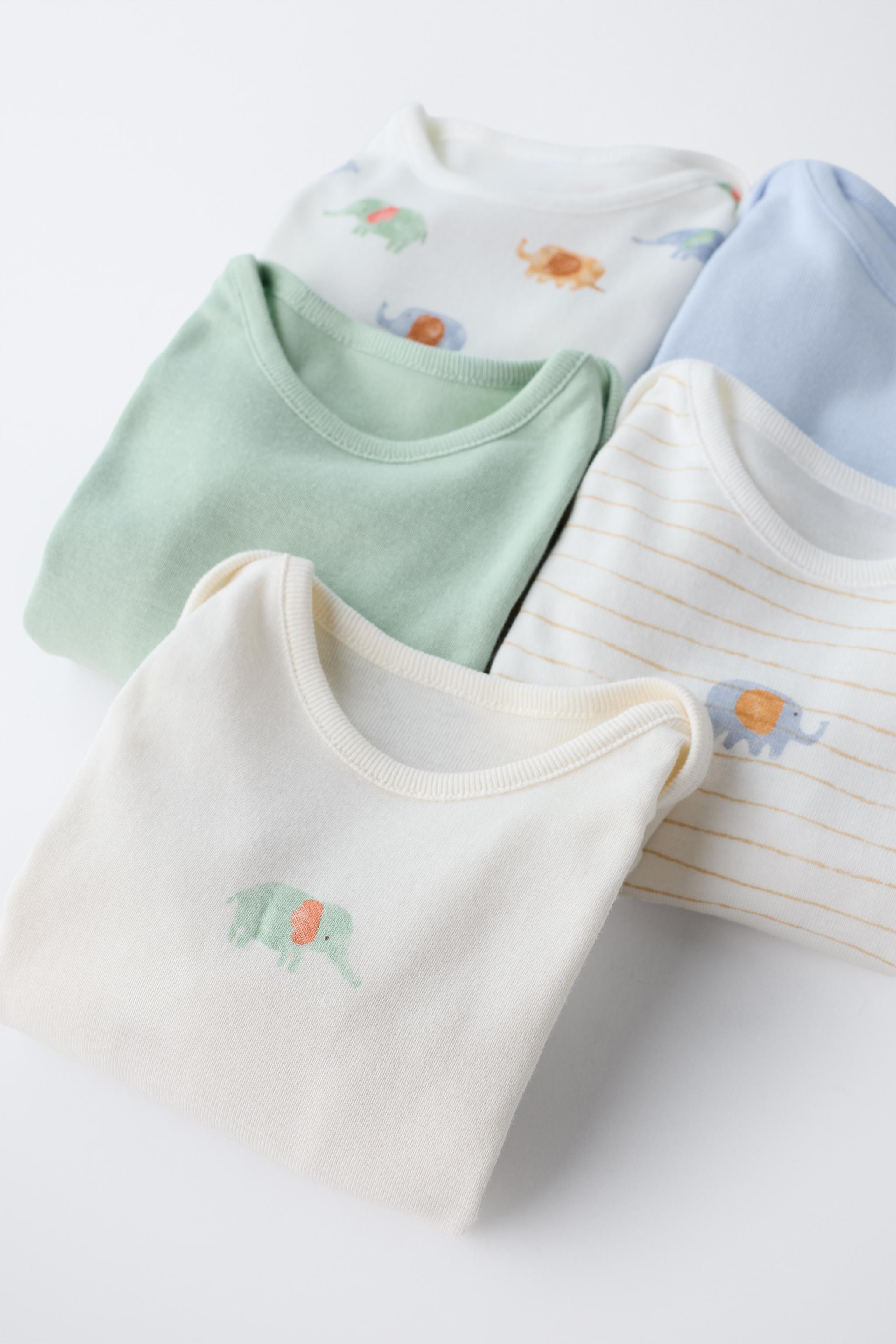FIVE-PACK OF ELEPHANT BODYSUITS