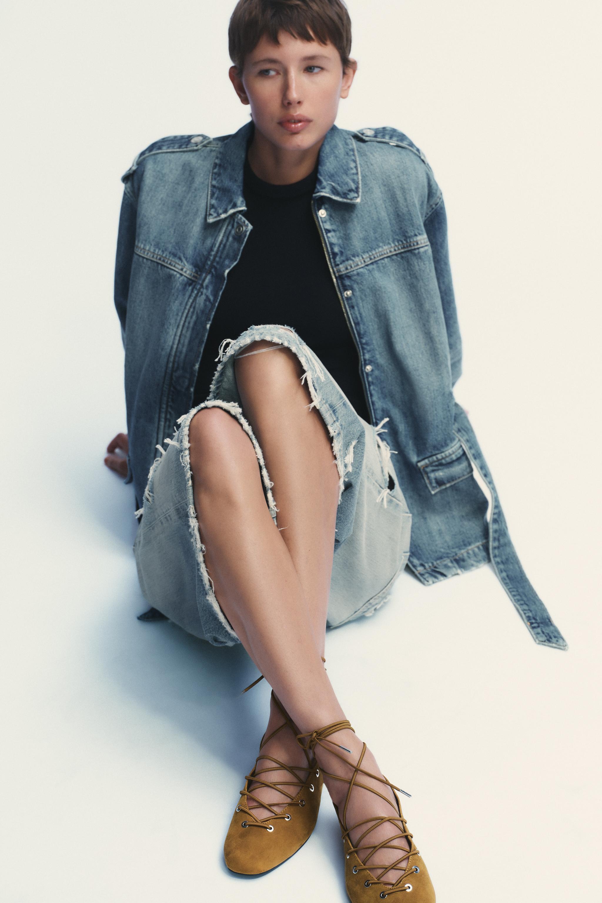 SUEDE TIED SLINGBACK SHOES