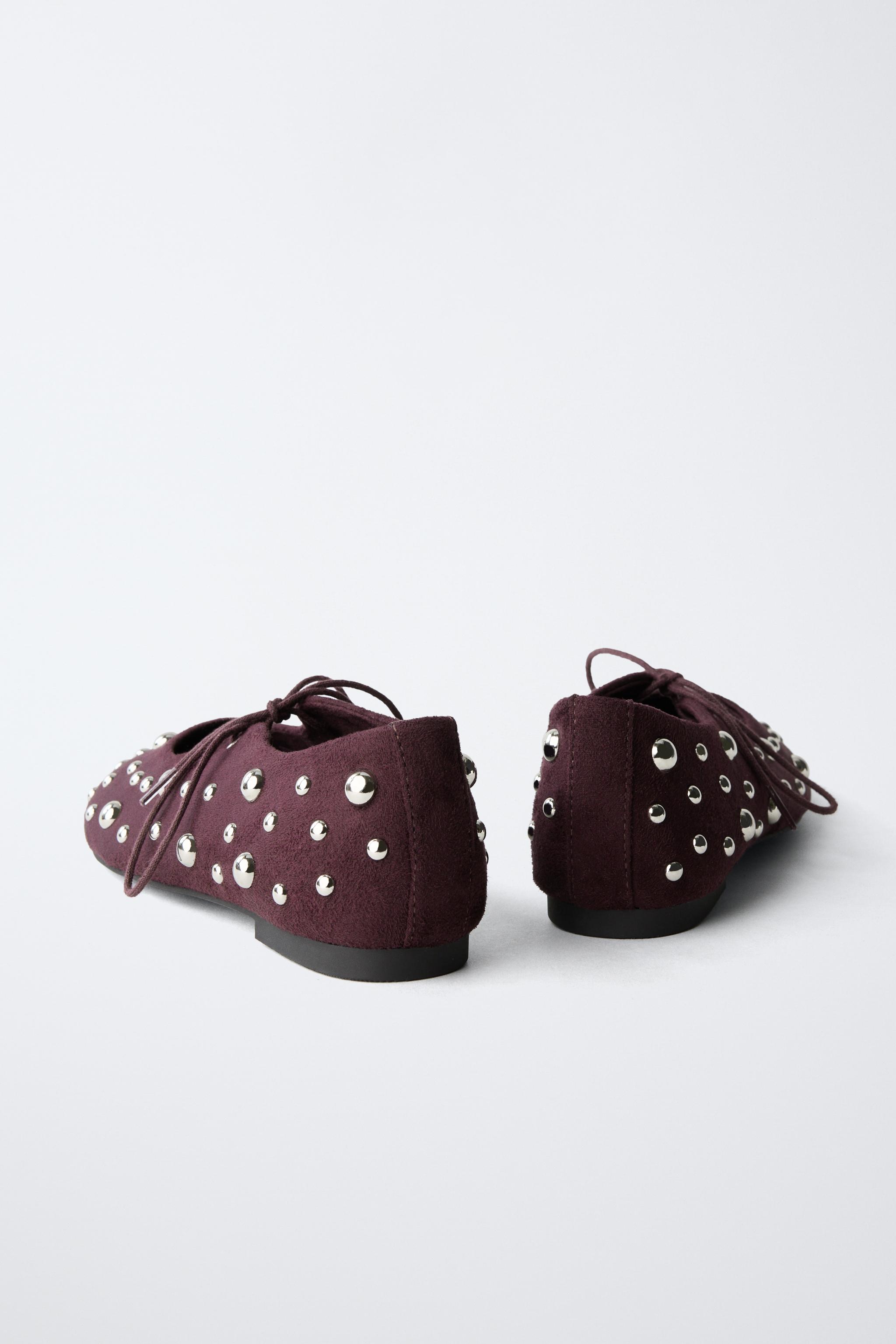 STUDDED BALLET FLATS