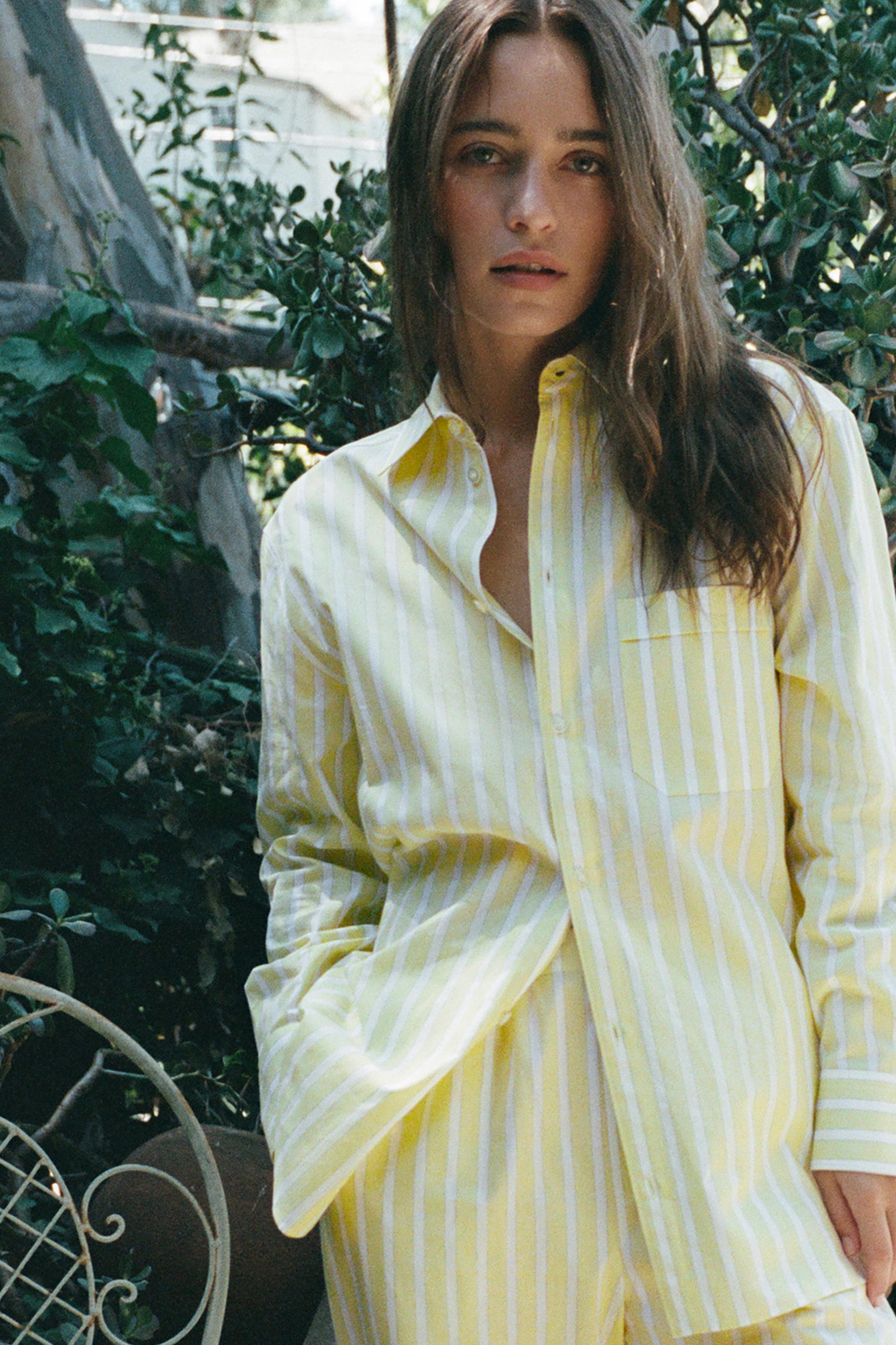 STRIPED PAJAMA SHIRT