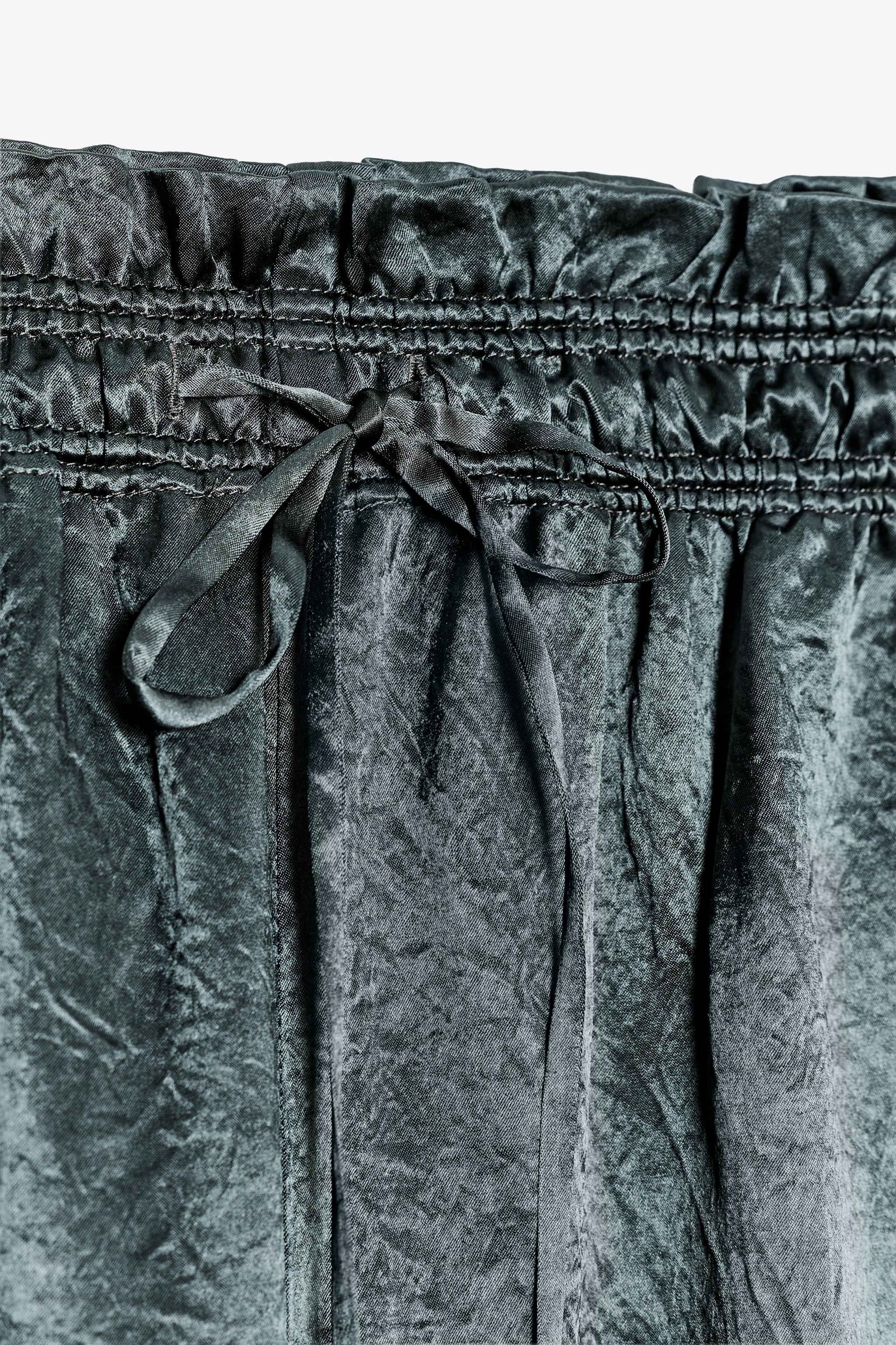 ZW COLLECTION SATIN WIDE LEG PANTS