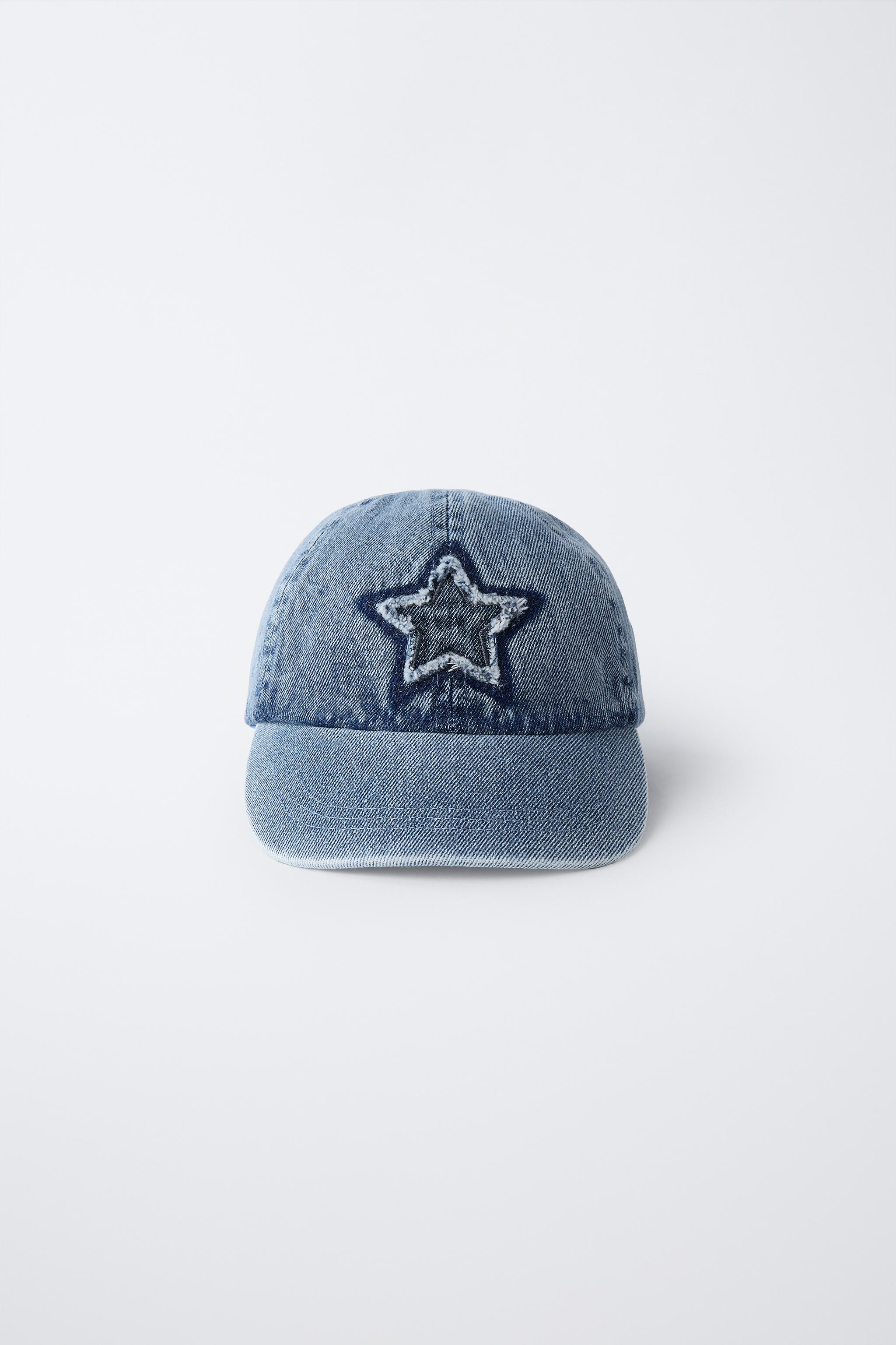 3-14 YEARS/ EMBROIDERED STAR DENIM CAP