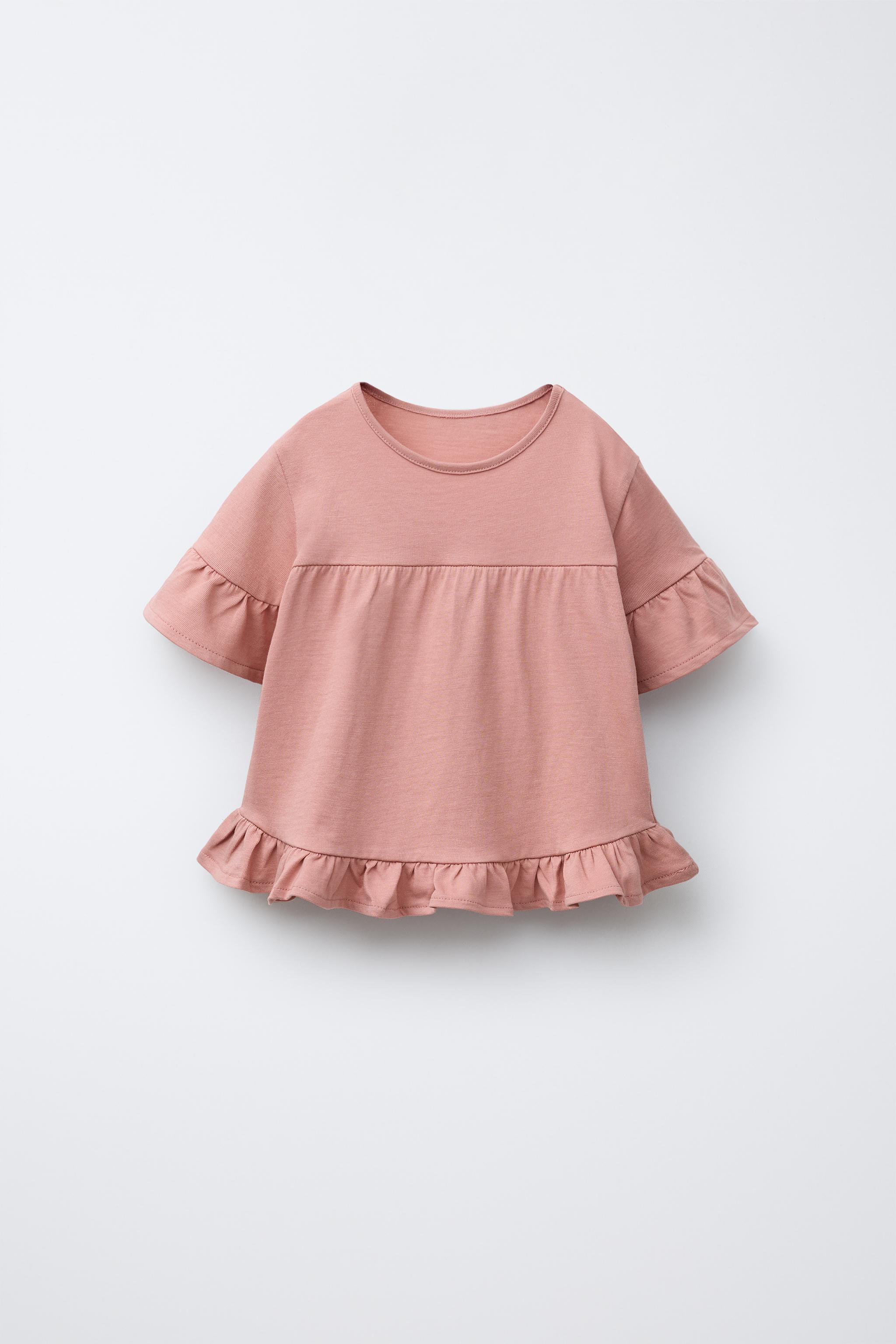 PLAIN RUFFLED T-SHIRT