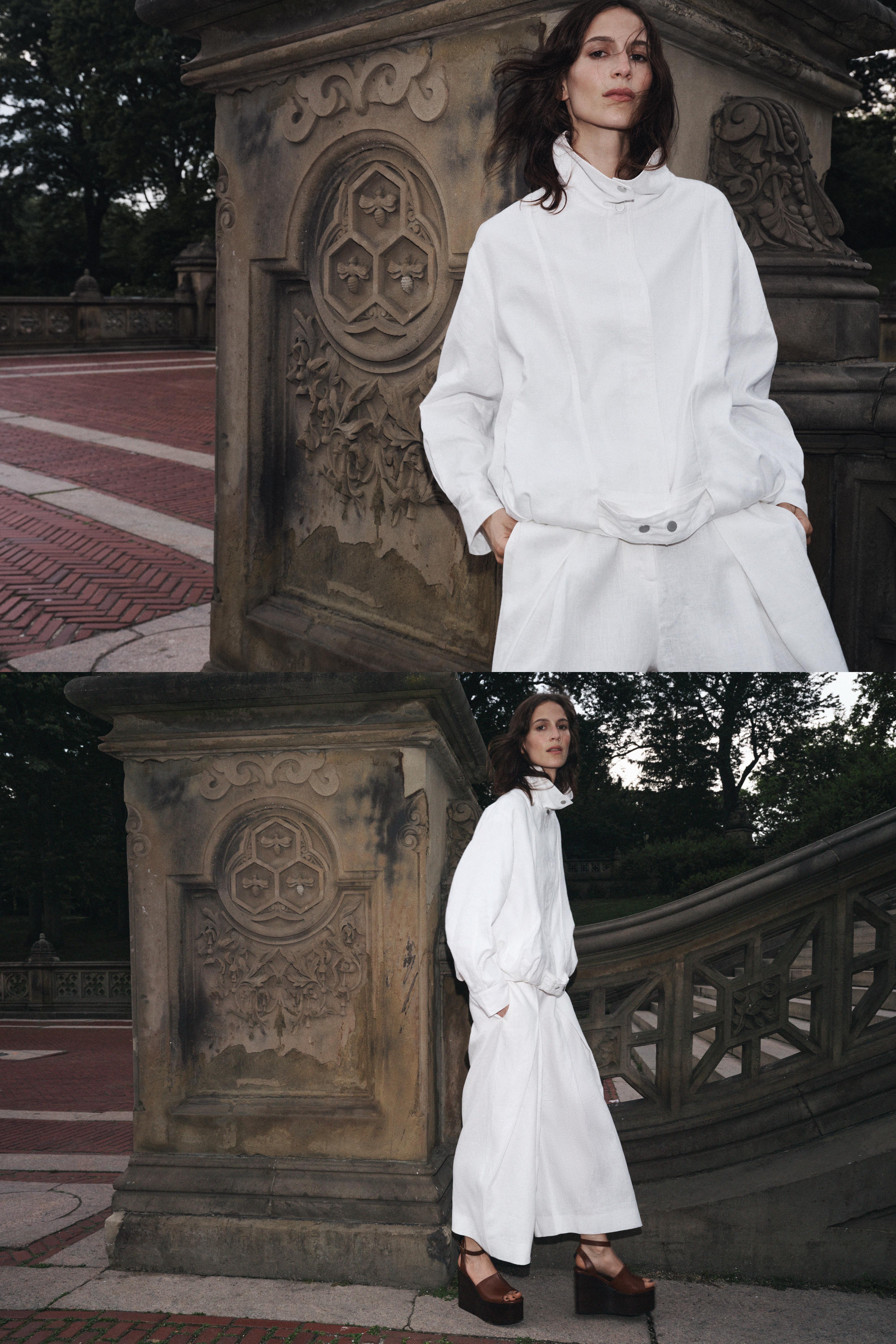 100% LINEN BOMBER JACKET ZW COLLECTION