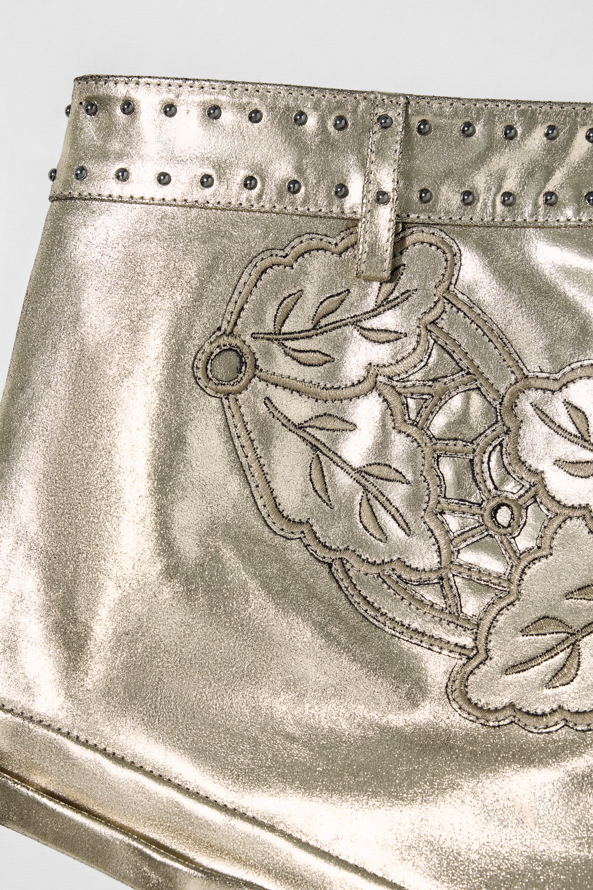 METALLIC LEATHER SHORTS KATE MOSS X ZARA