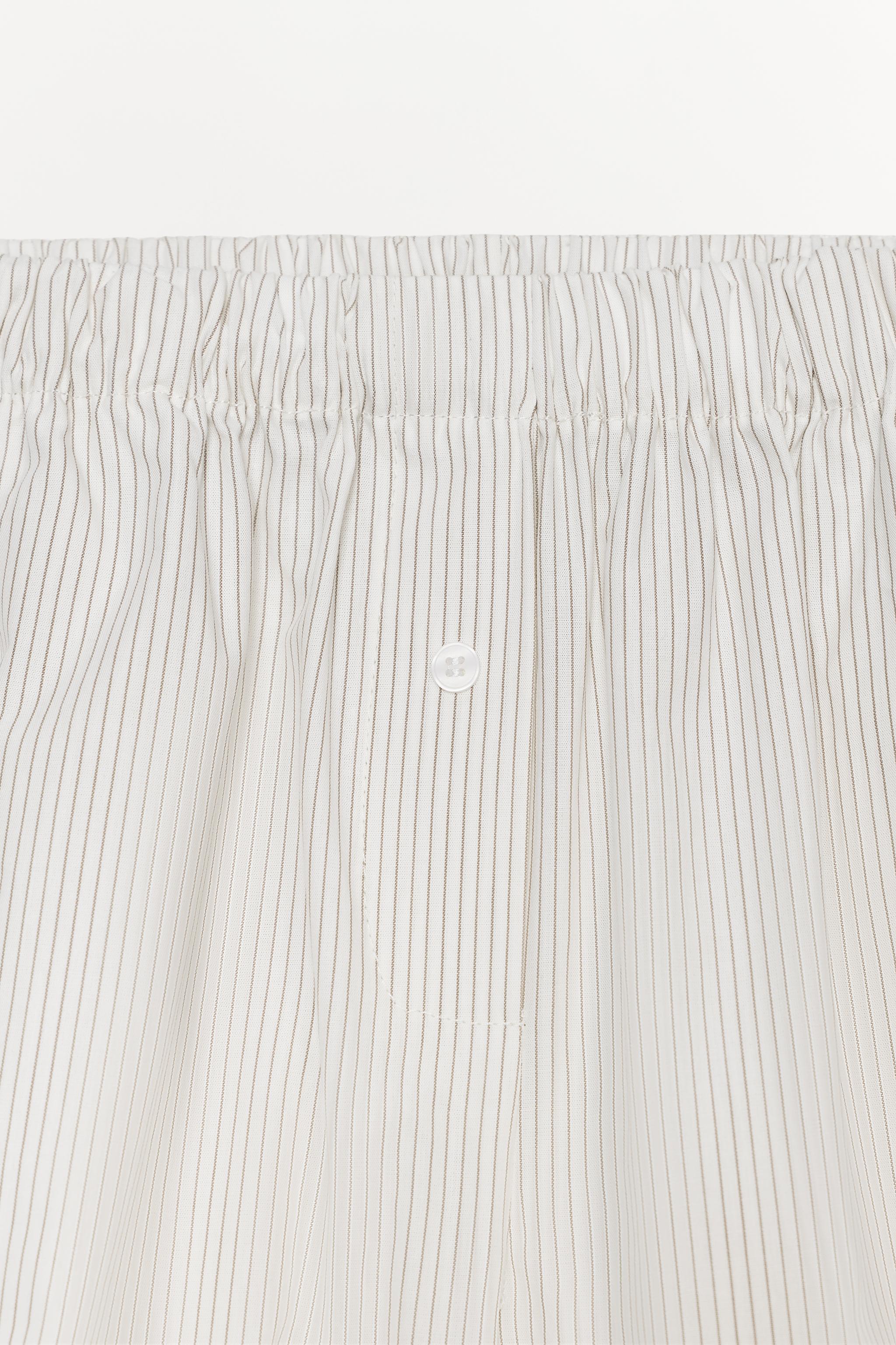 STRIPED POPLIN BERMUDA SHORTS