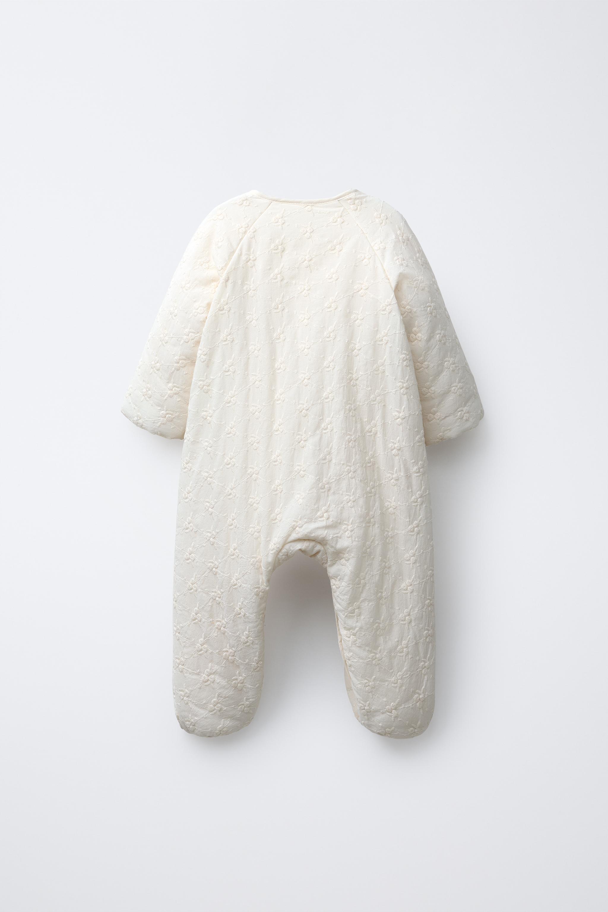 FLORAL EMBROIDERY QUILTED ROMPER