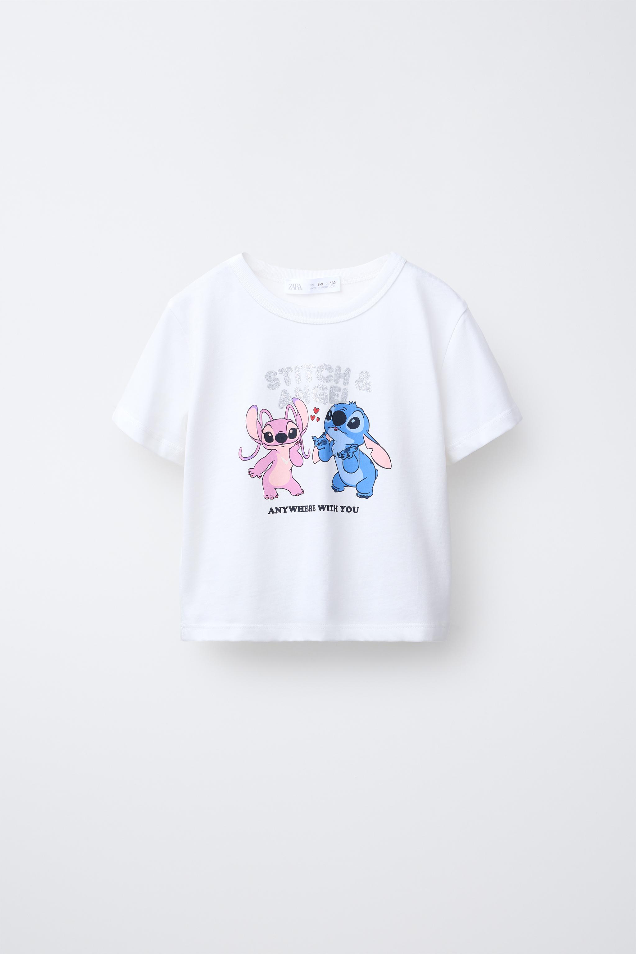 PLAIN SHIRT AND CROPPED LILO & STITCH © DISNEY T-SHIRT SET