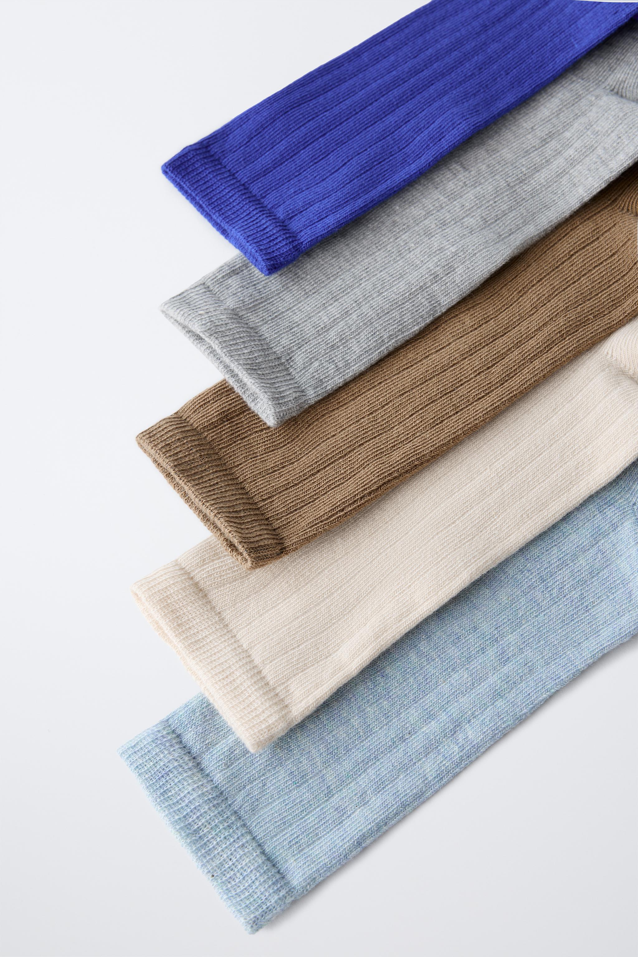 FIVE-PACK OF LONG RIBBED SOCKS