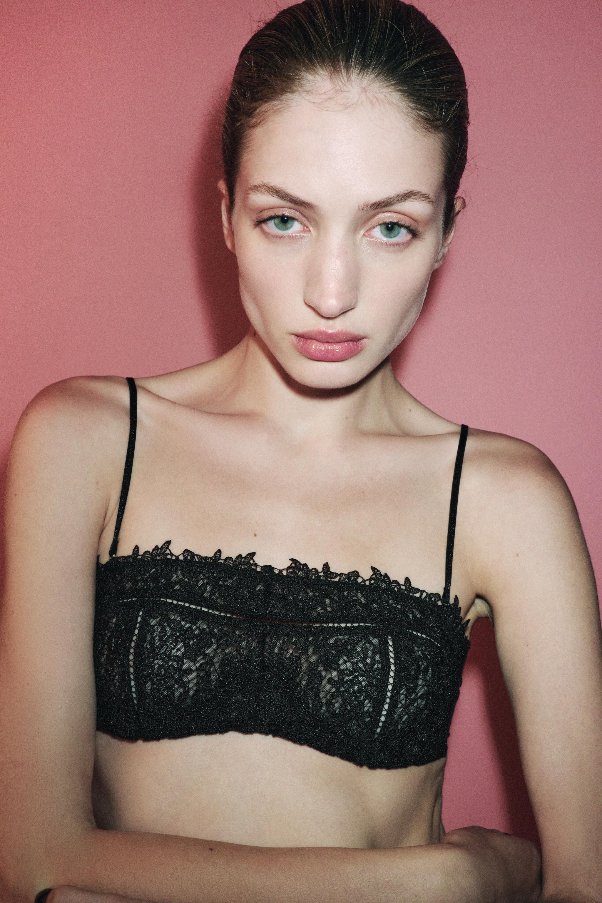 UNDERWIRE MESH LACE BRA