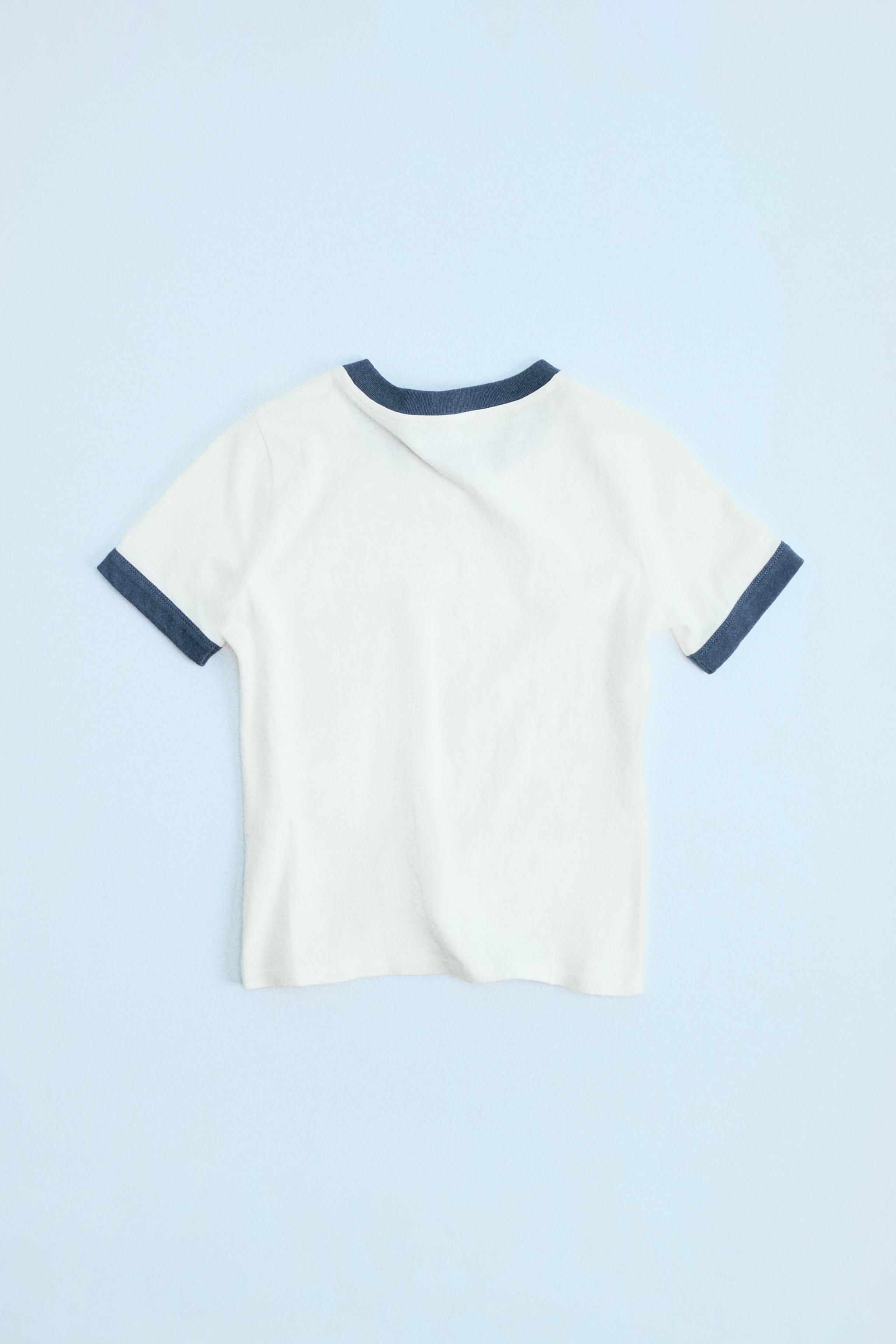 WASHED EFFECT RIBBED T-SHIRT