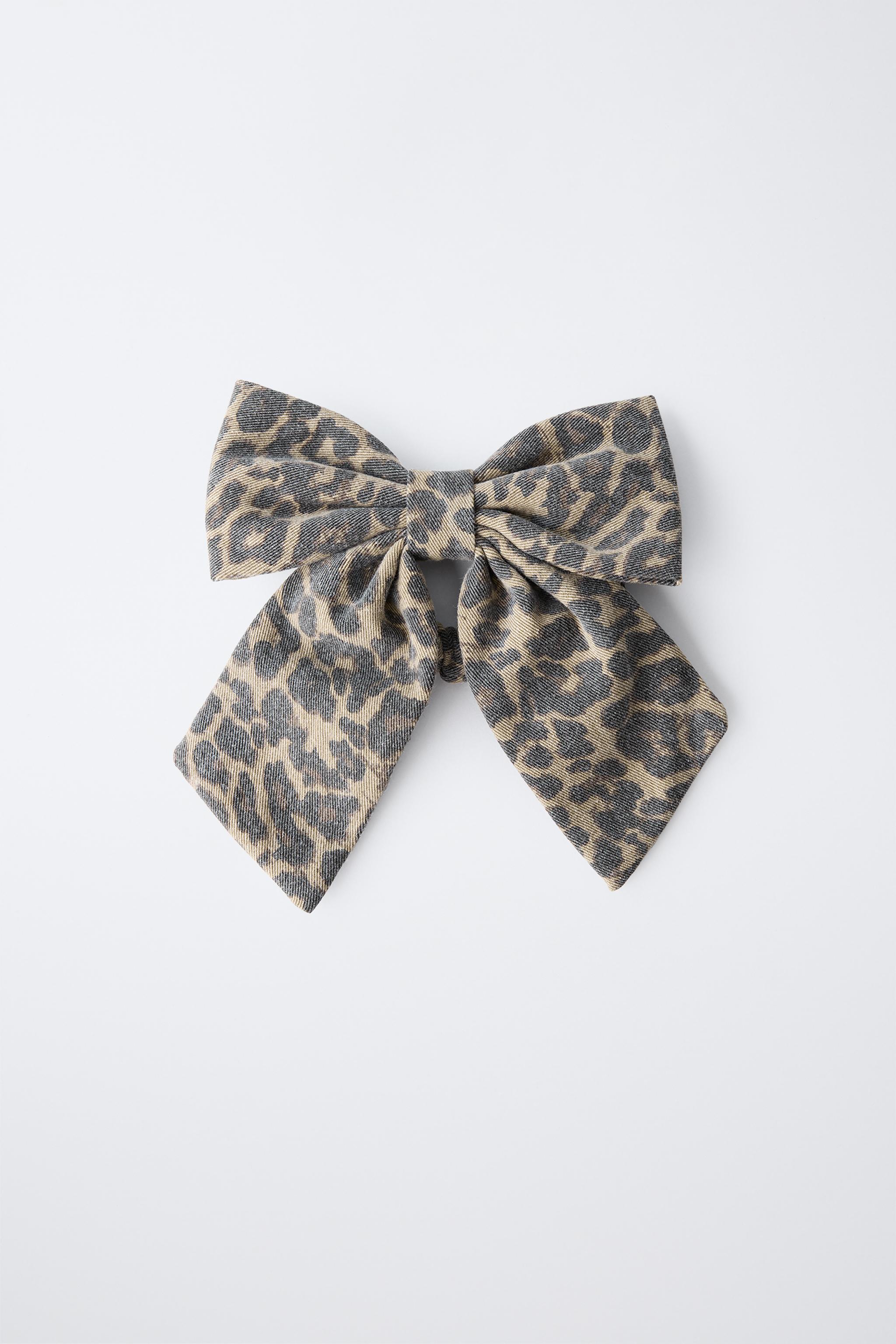 ANIMAL PRINT BOW HAIR TIE