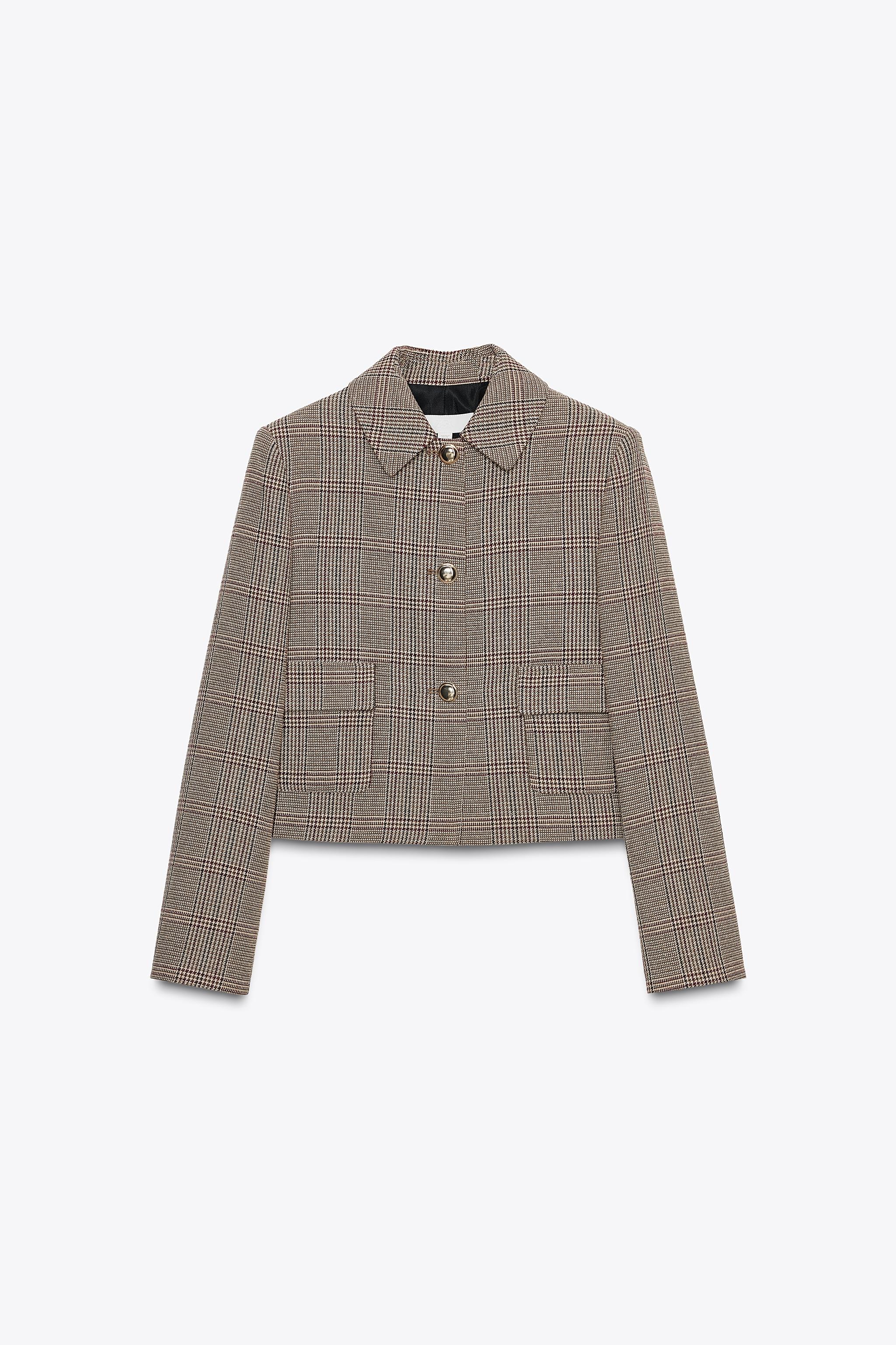 HOUNDSTOOTH CROPPED BLAZER