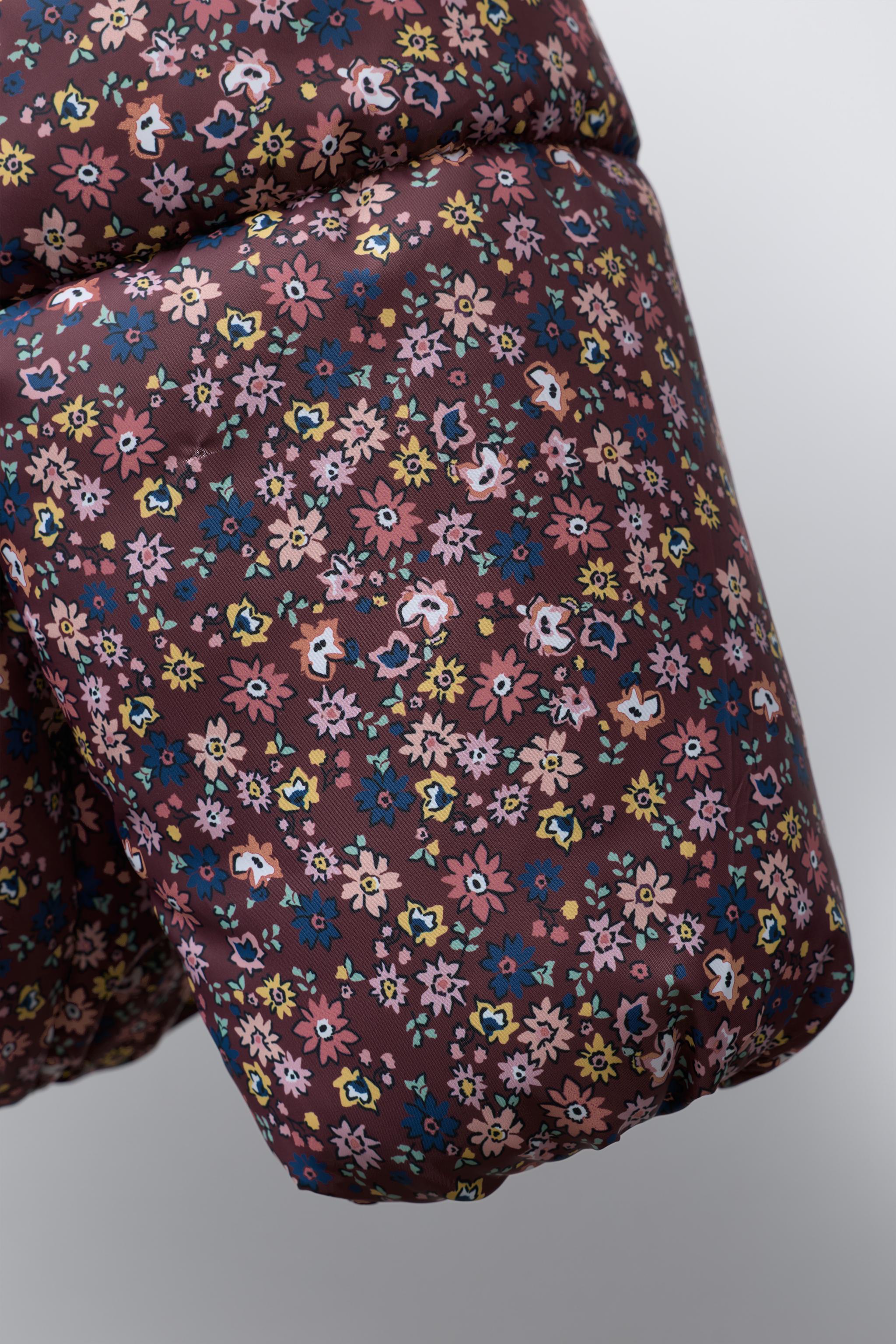 FLOWER PRINT PUFFER JACKET