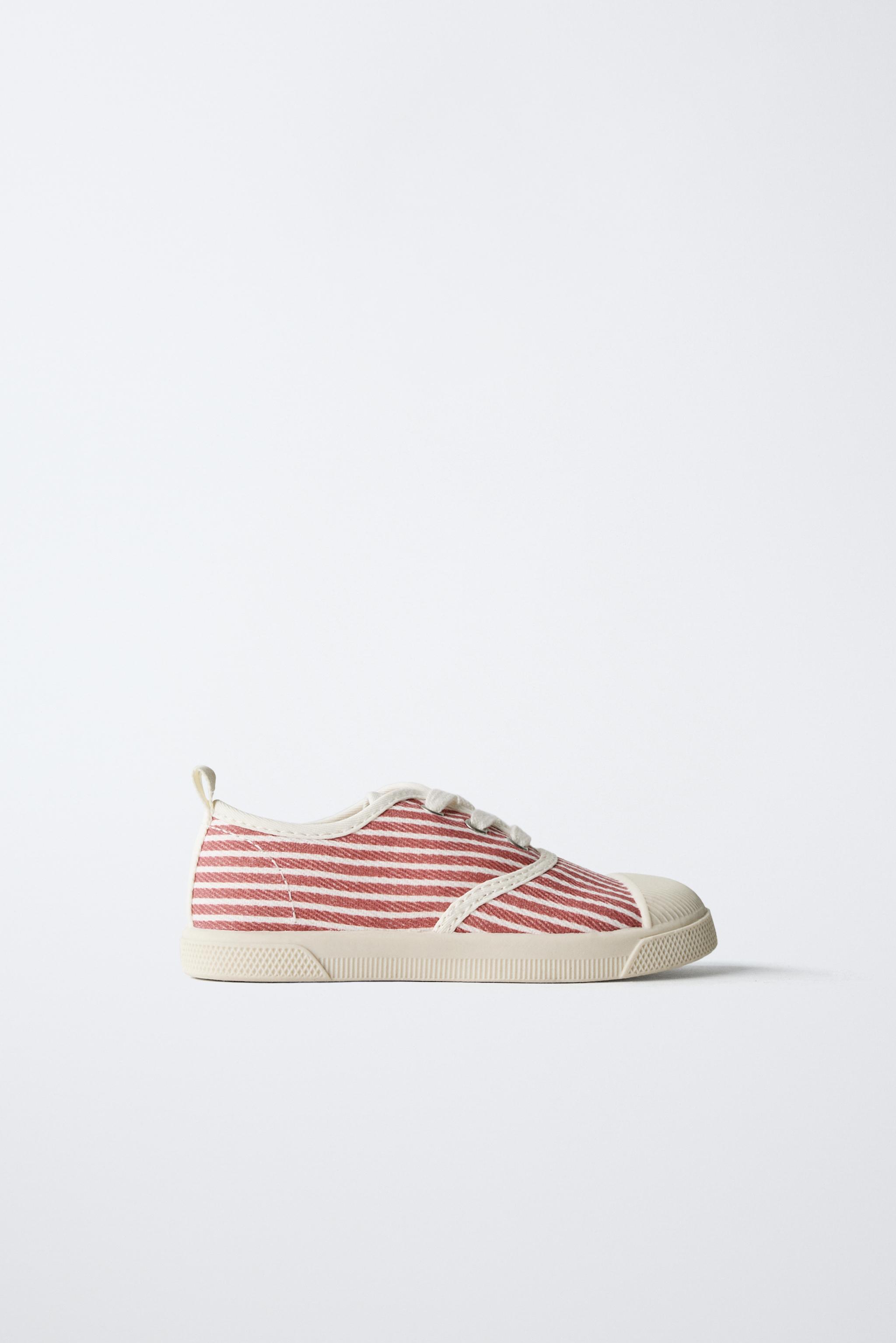 STRIPED COTTON SNEAKERS