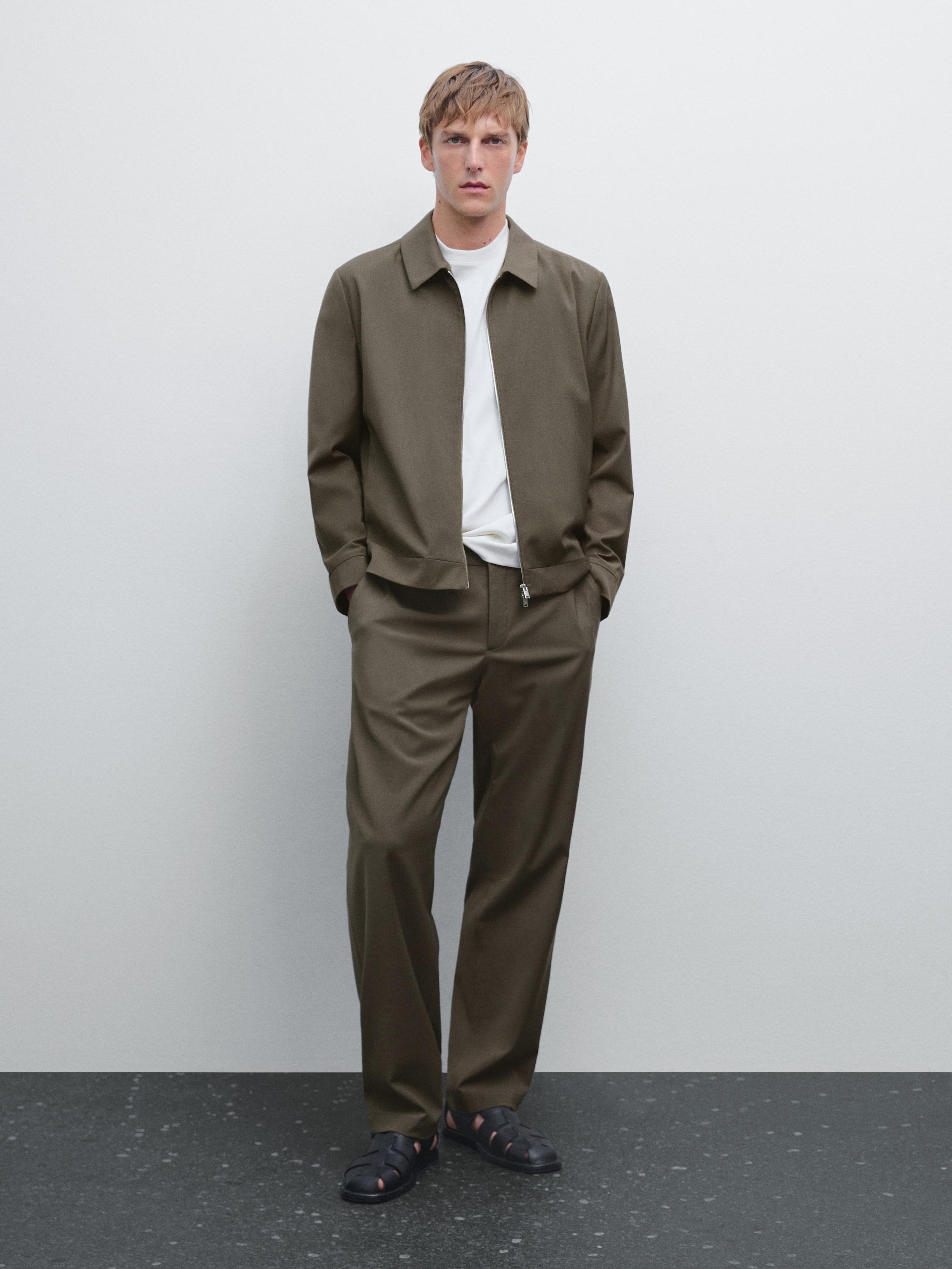 Total look wool blend jacket