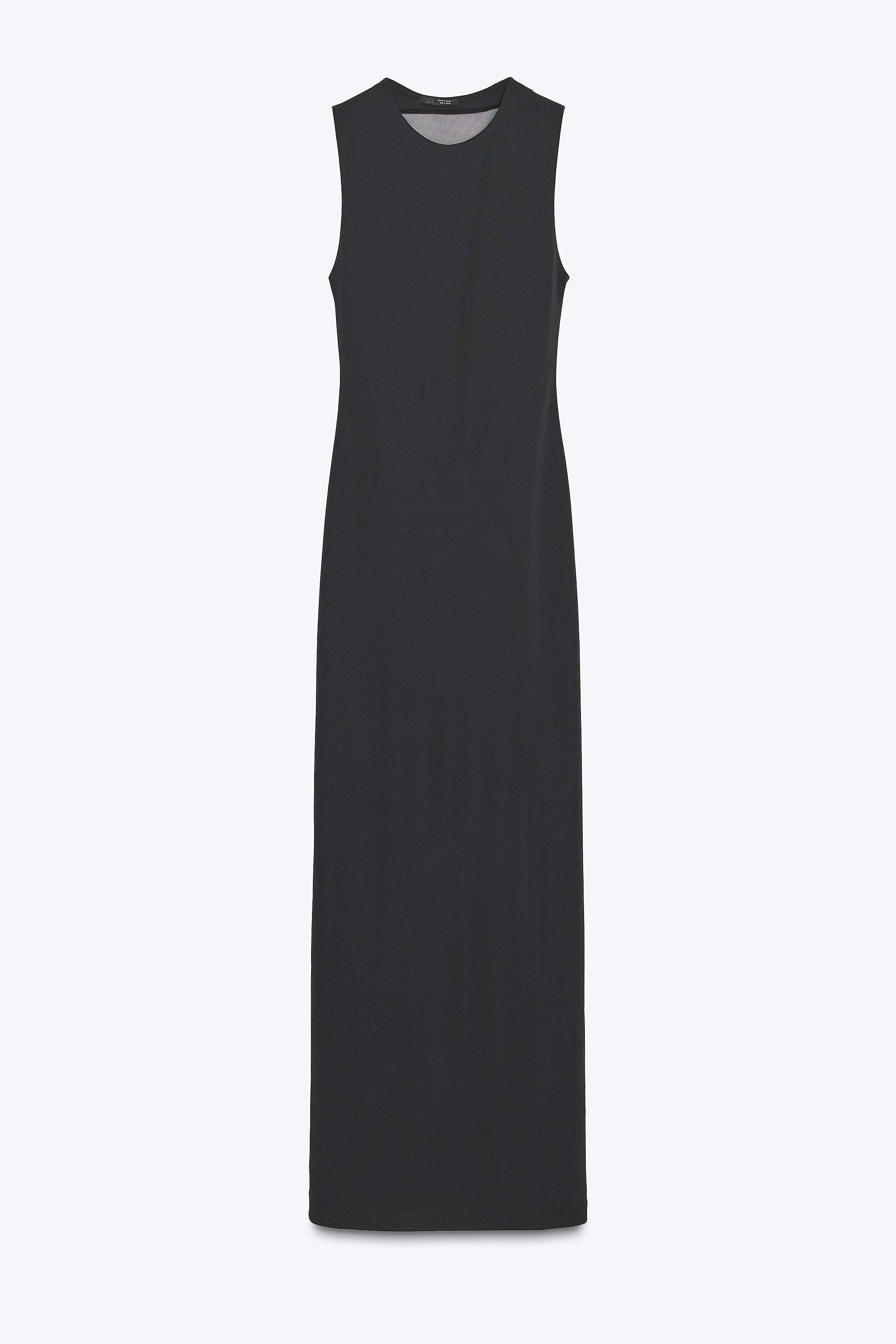 LONG COMBINATION TULLE DRESS