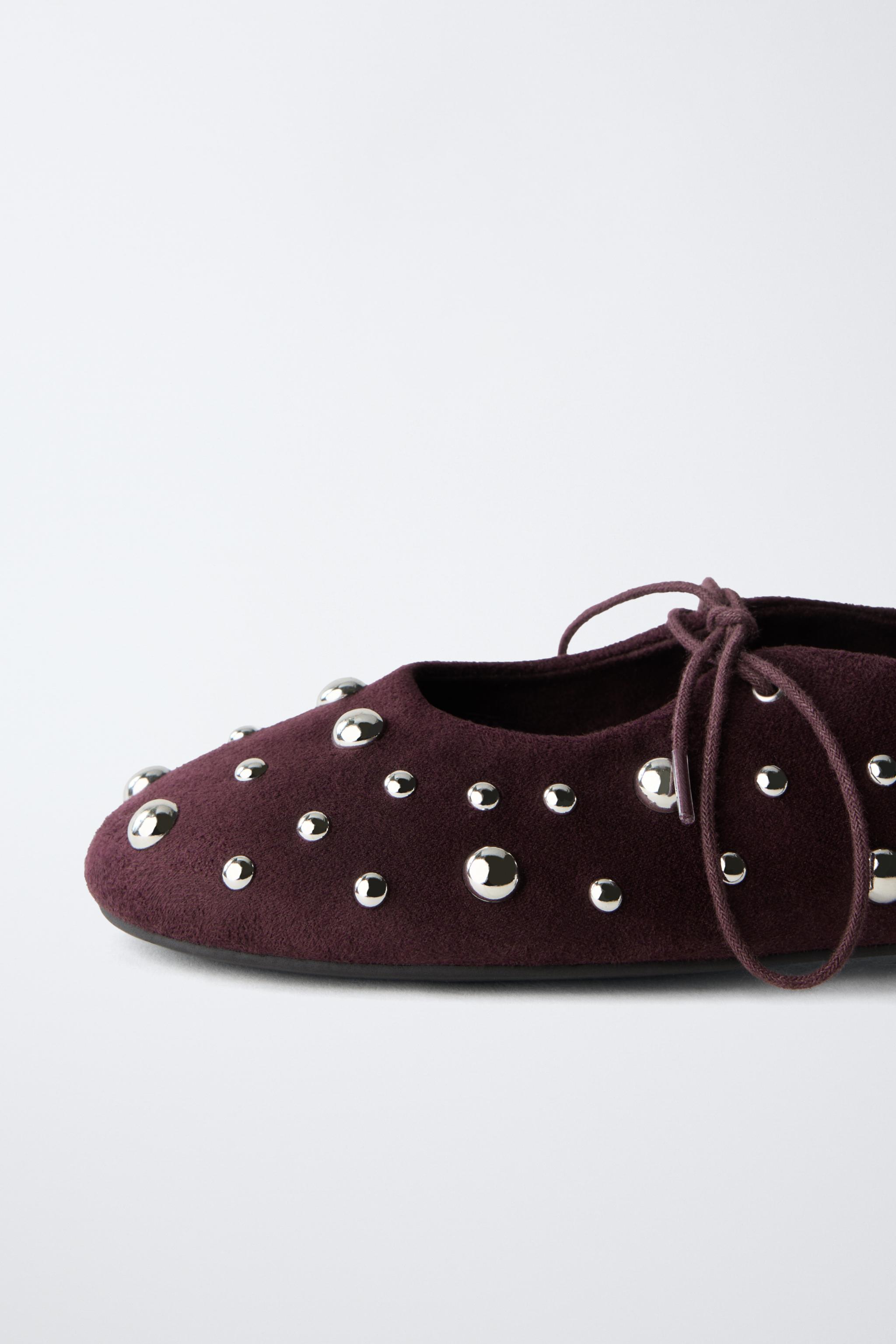 STUDDED BALLET FLATS