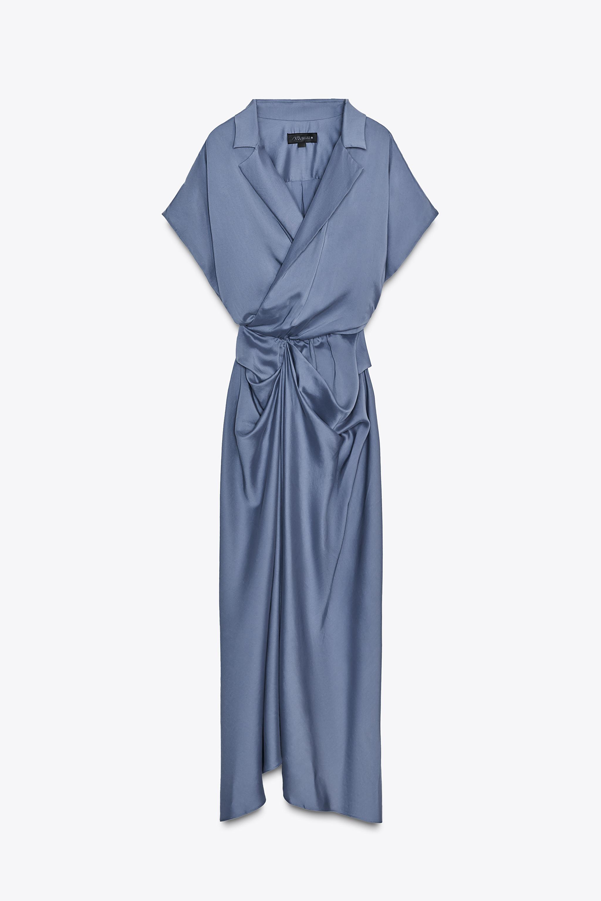 ZW COLLECTION SATIN EFFECT WRAP DRESS
