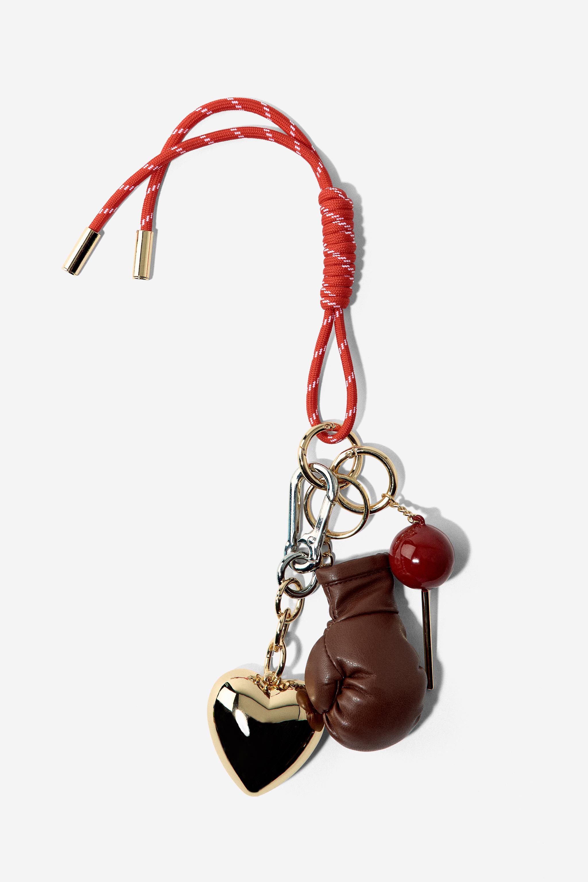 HEART GLOVE MULTI-CHARM KEYCHAIN
