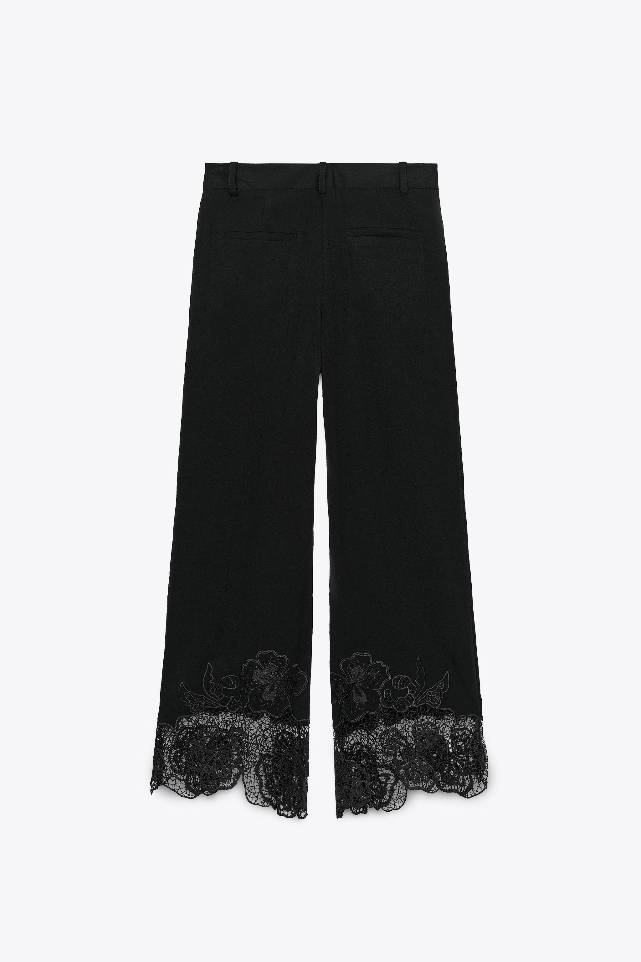 EMBROIDERED HEM CULOTTES