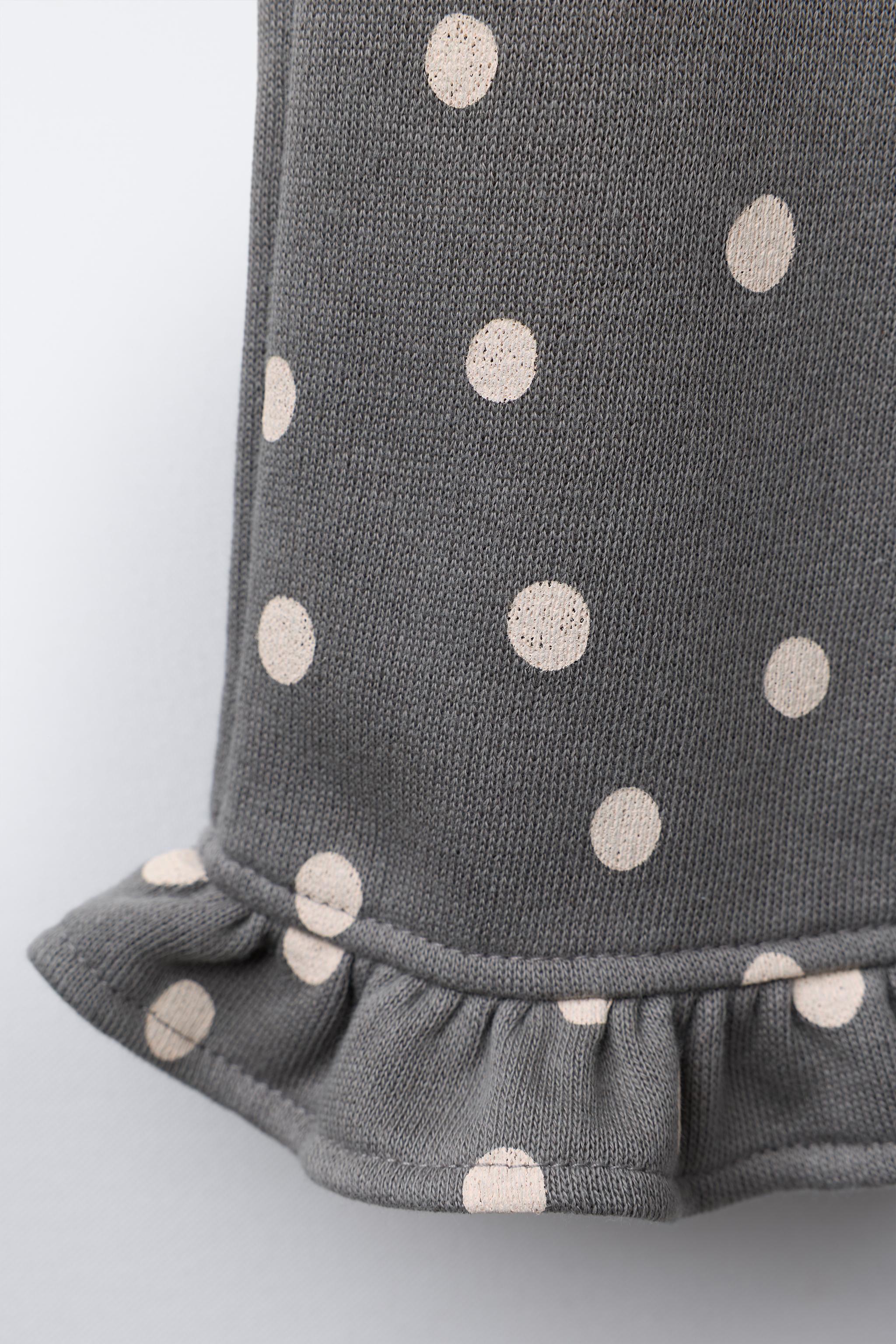 PRINTED PLUSH RUFFLE PANTS