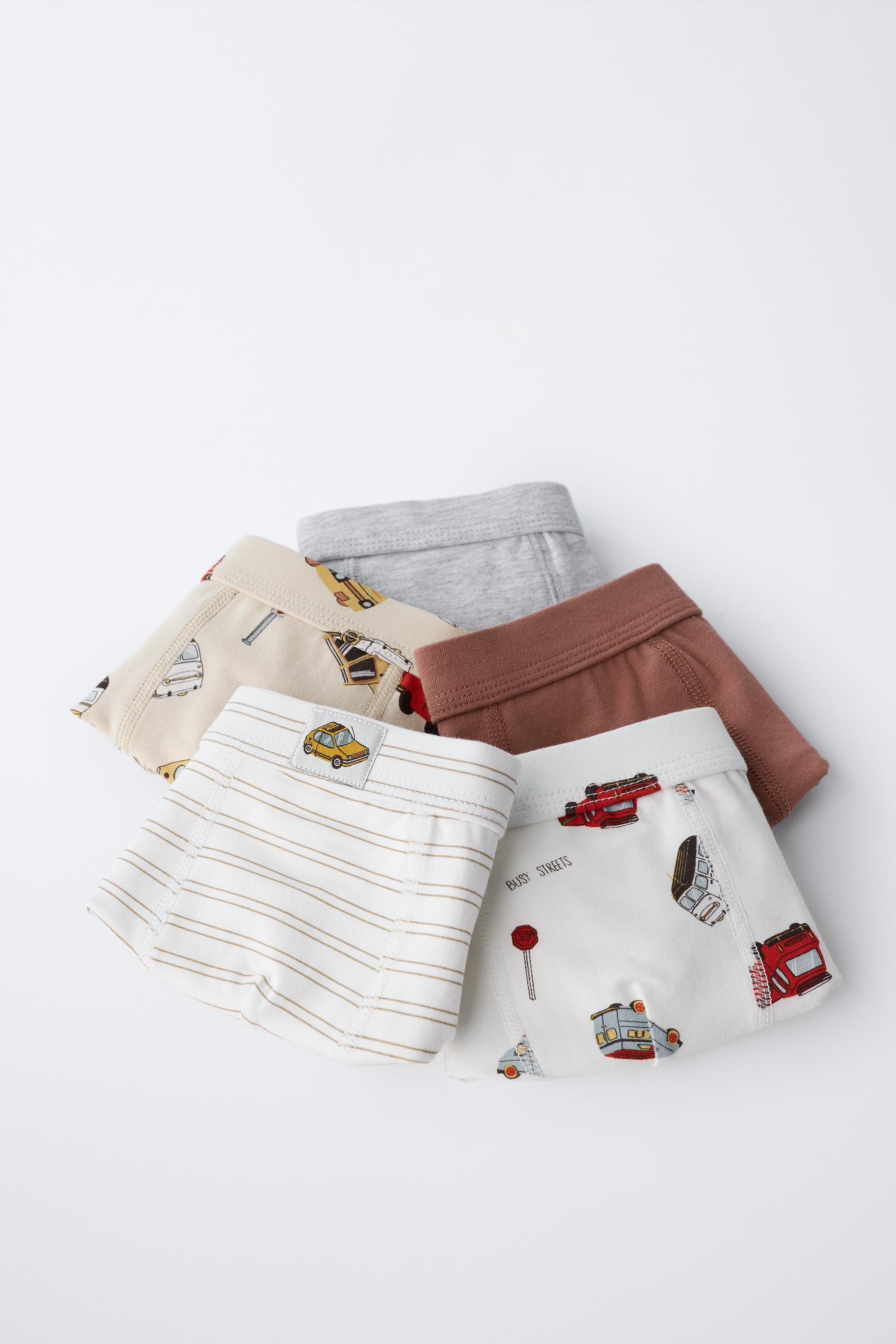 3-6 YEARS/ FIVE-PACK OF CAR BOXERS