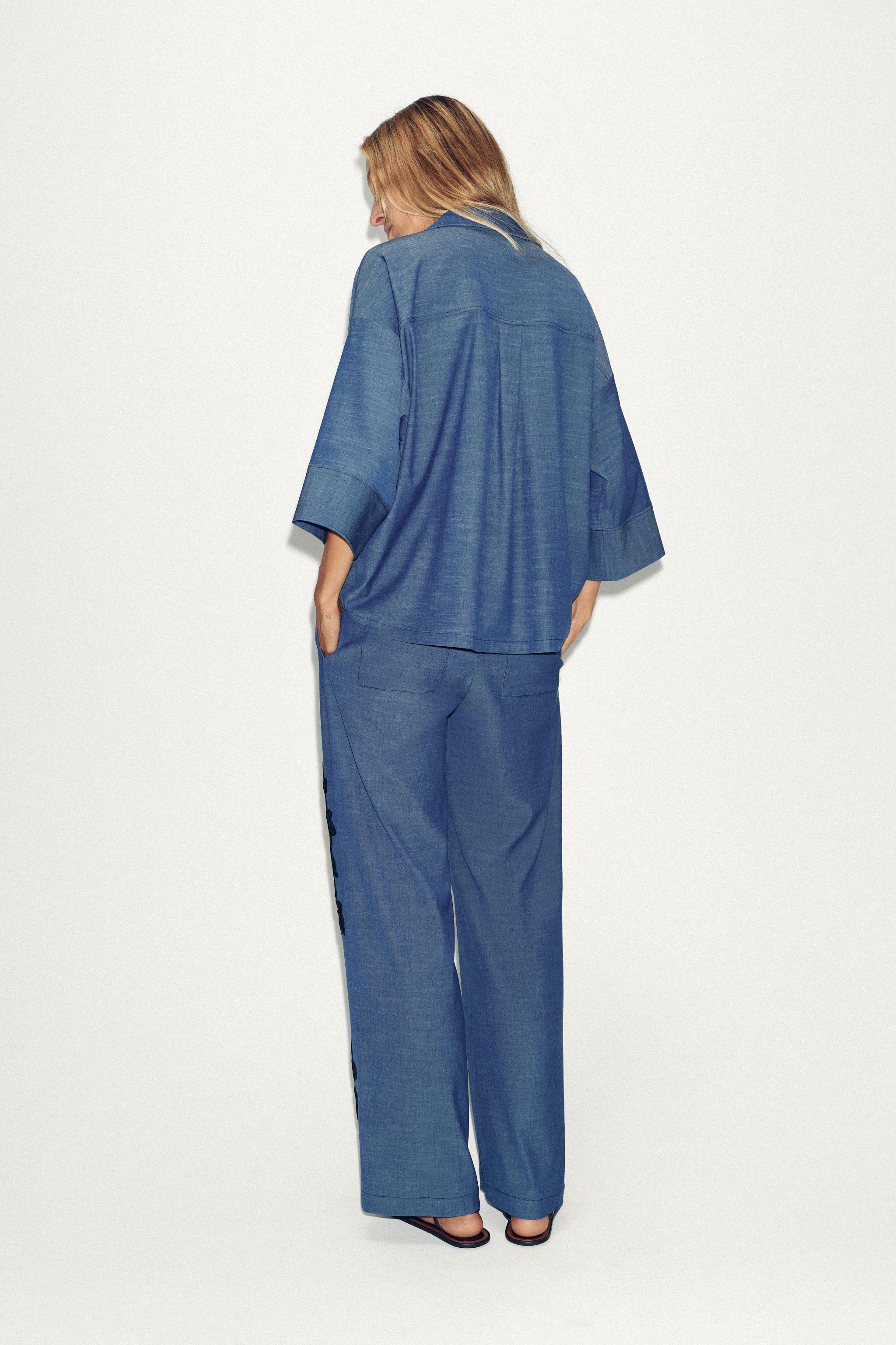 FLORAL WIDE LEG PANTS