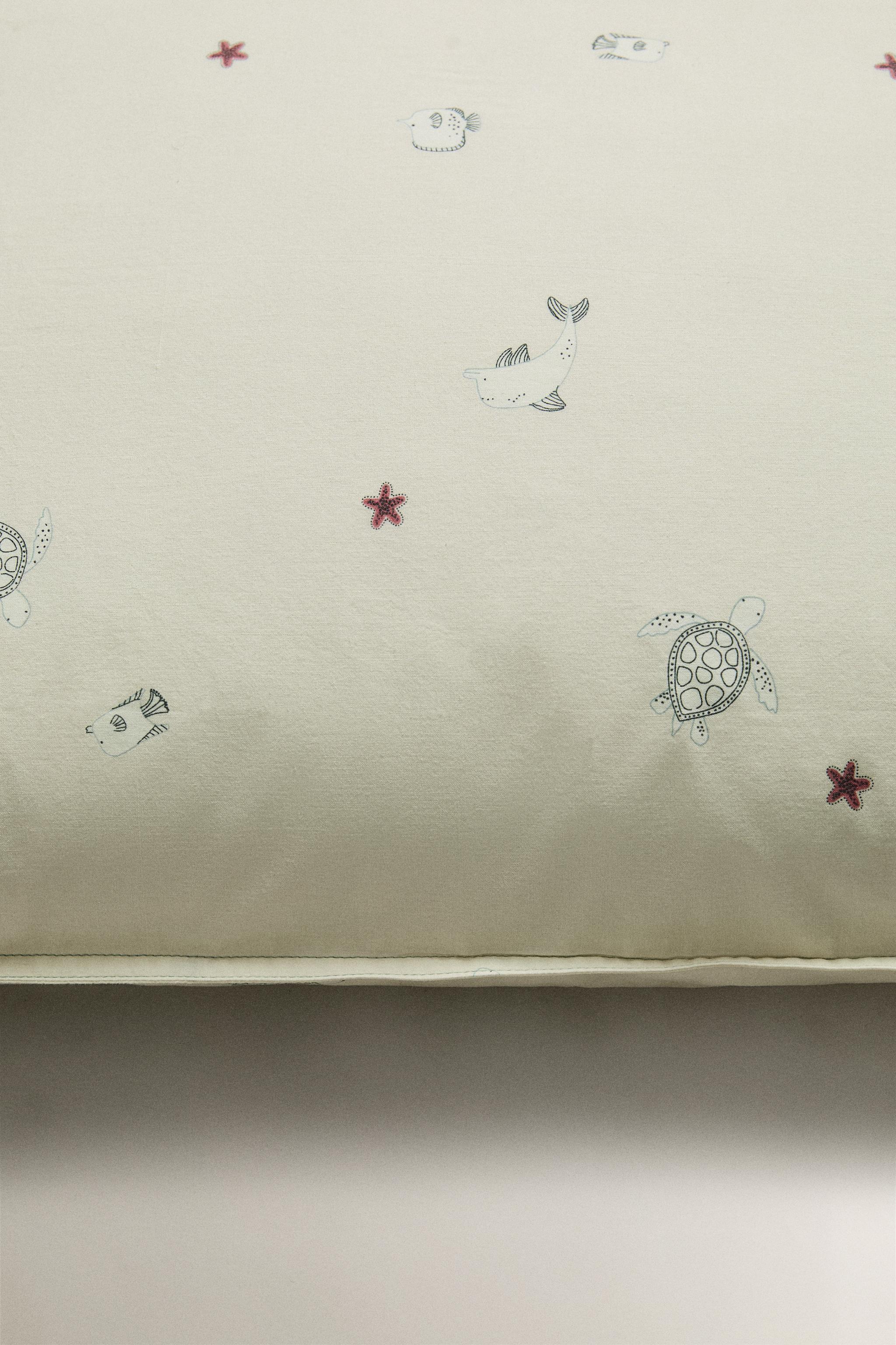 CHILDREN’S SEA PRINT PILLOWCASE