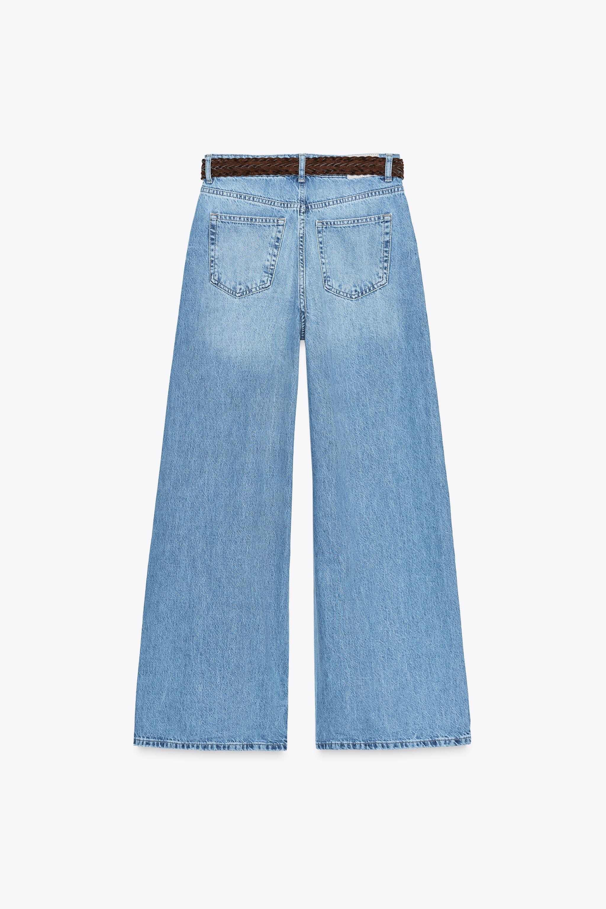 Z1975 HIGH-WAISTED WIDE LEG FULL LENGTH JEANS WITH BELT