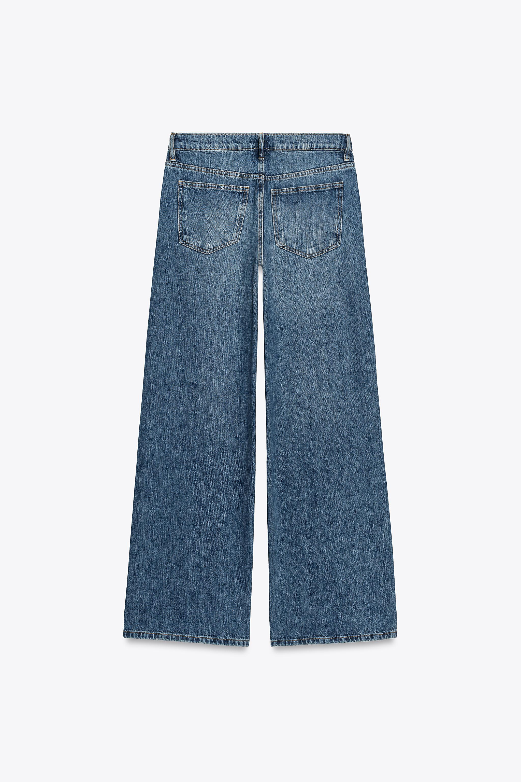 ZW COLLECTION WIDE LEG LOW RISE JEANS