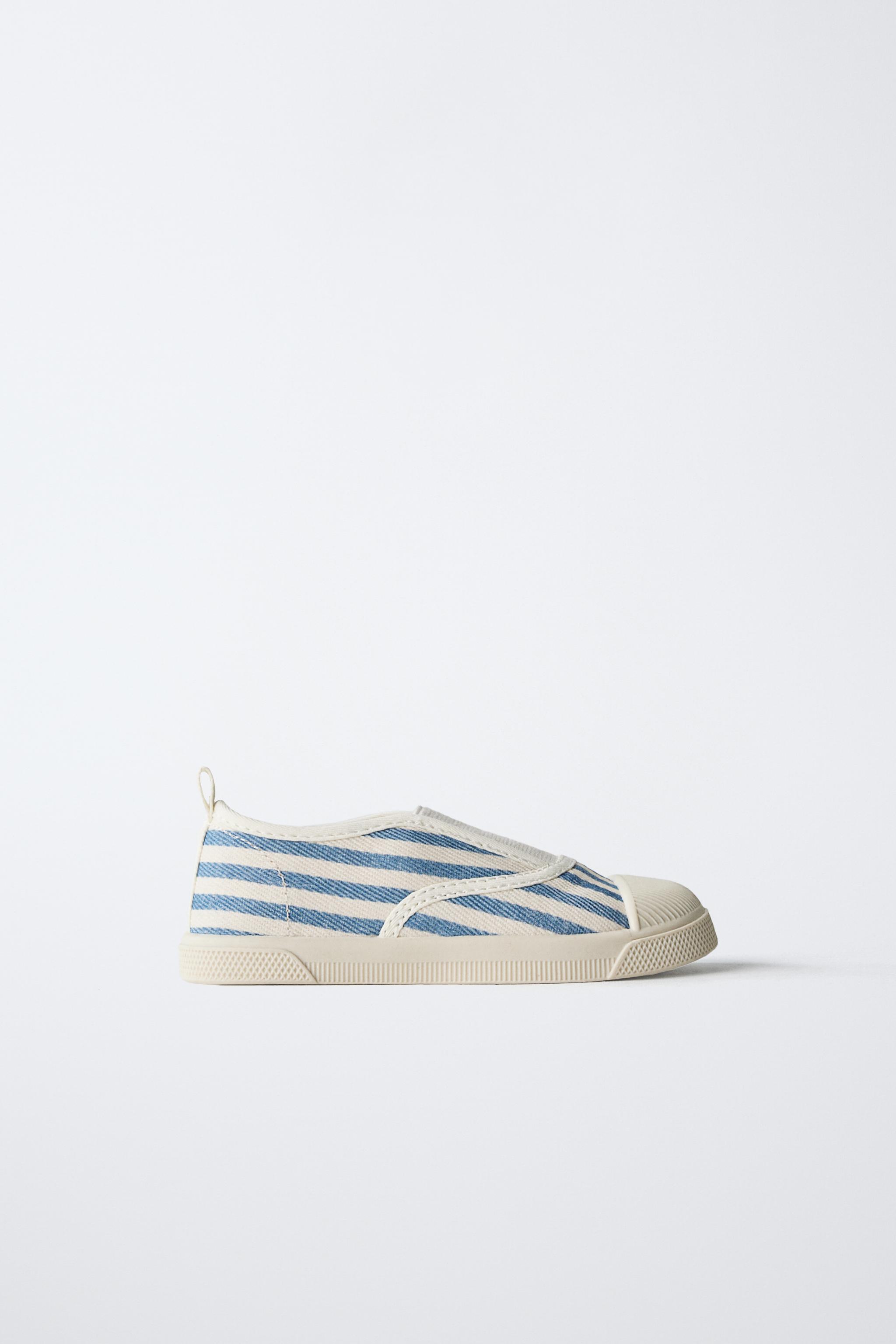 STRIPED COTTON SNEAKERS