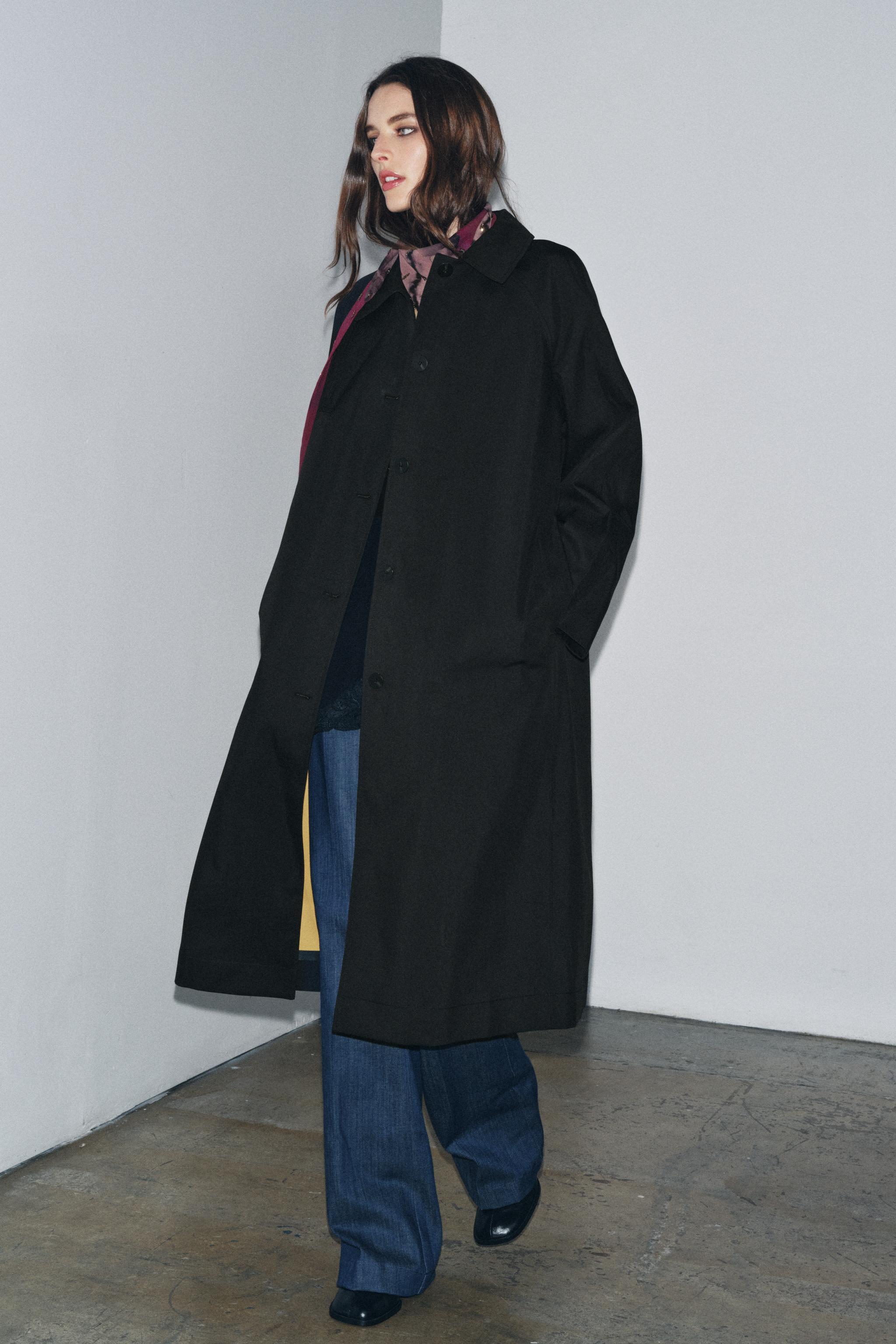 ZW COLLECTION BUTTON LONG TRENCH COAT
