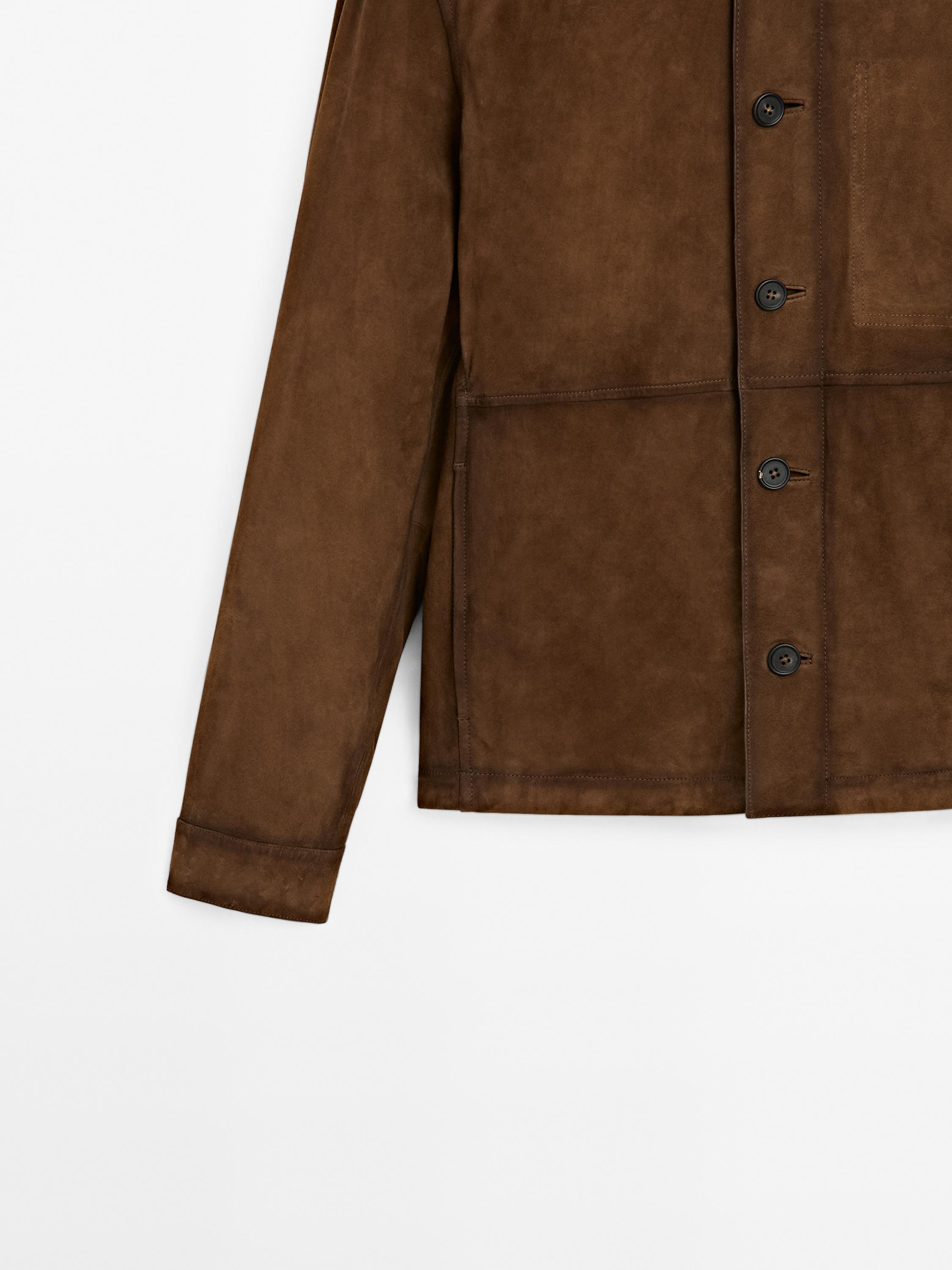 Suede leather jacket