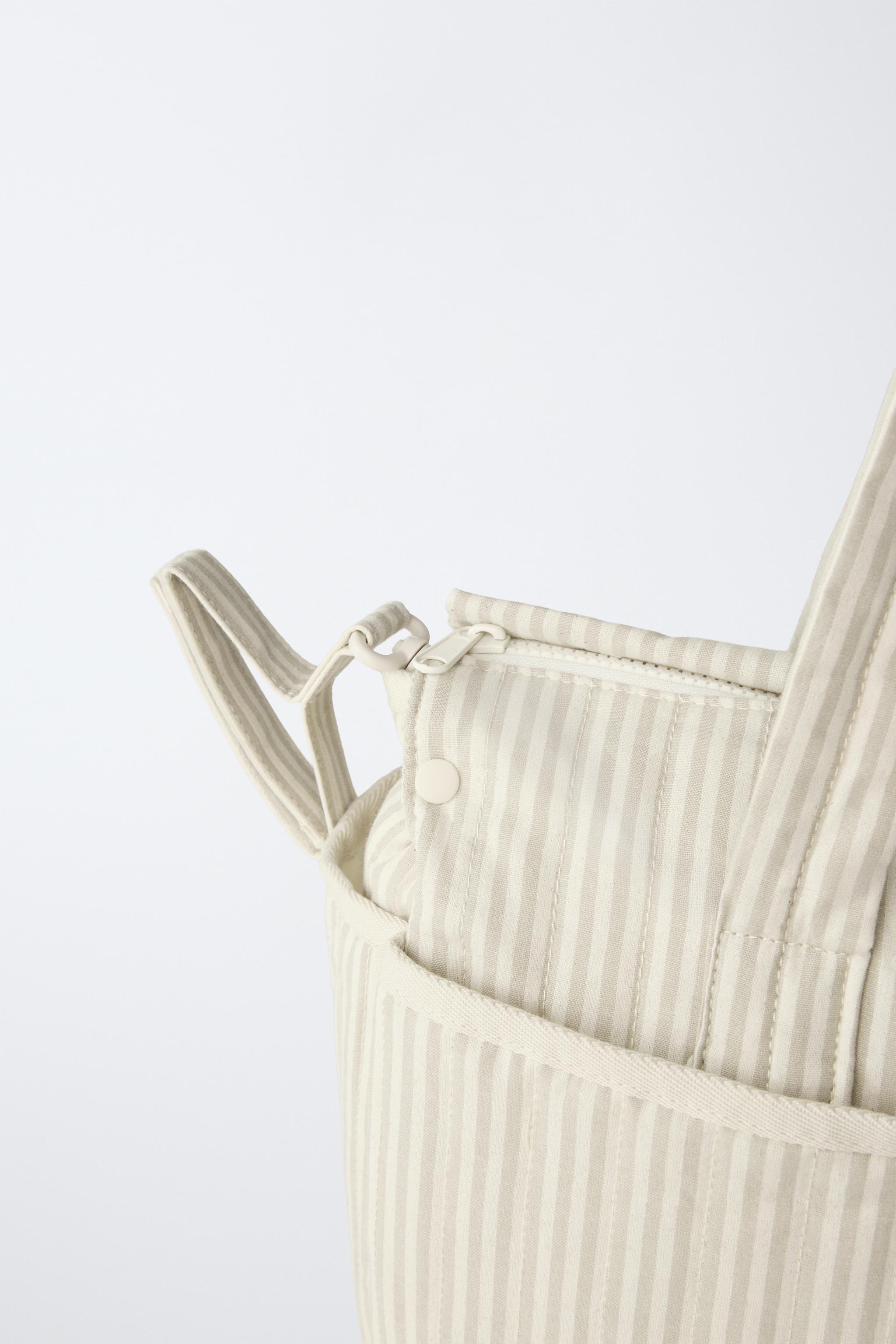 STRIPED MATERNITY BAG