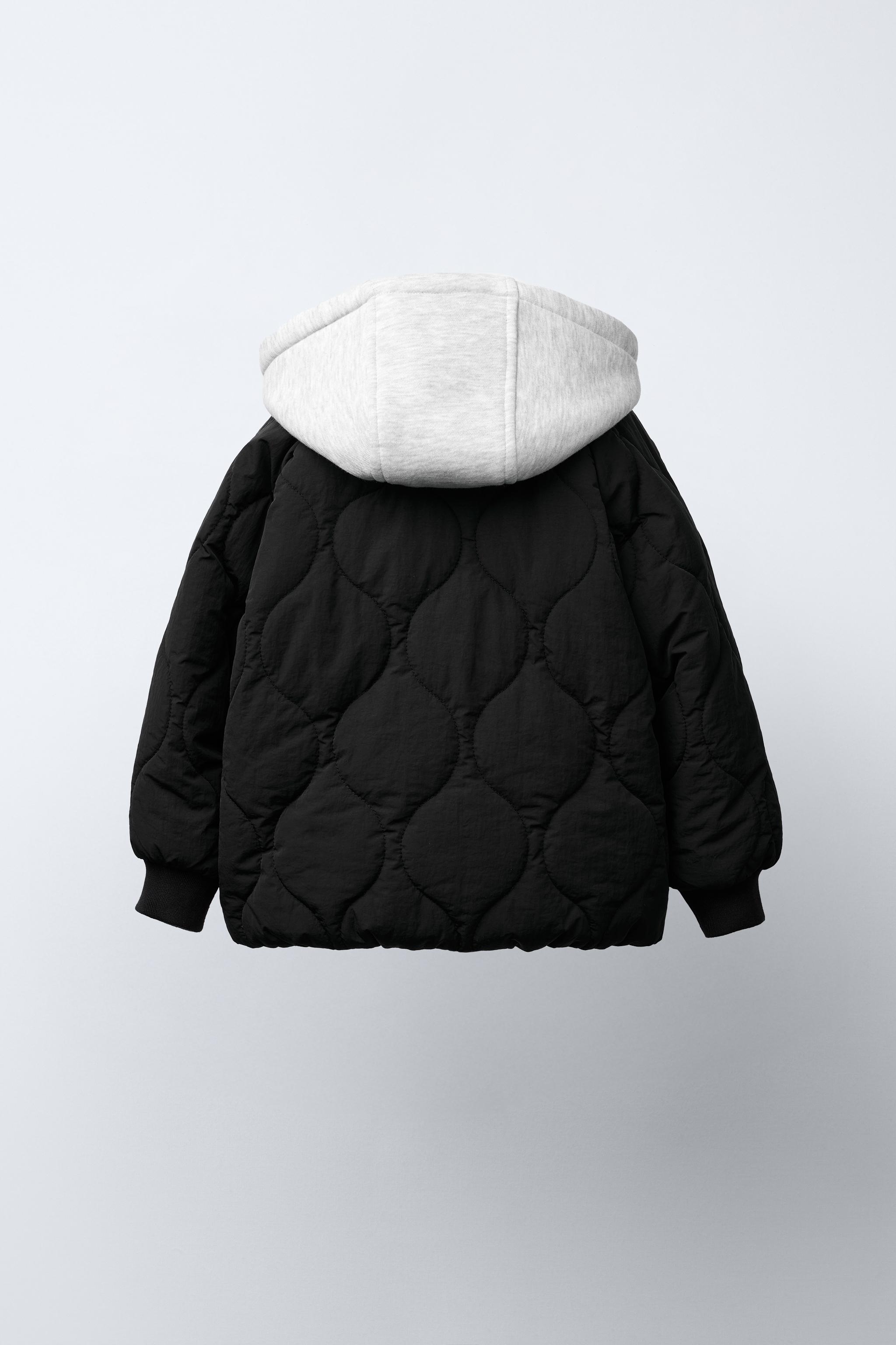 WATER REPELLENT HOODED PADDED BOMBER JACKET