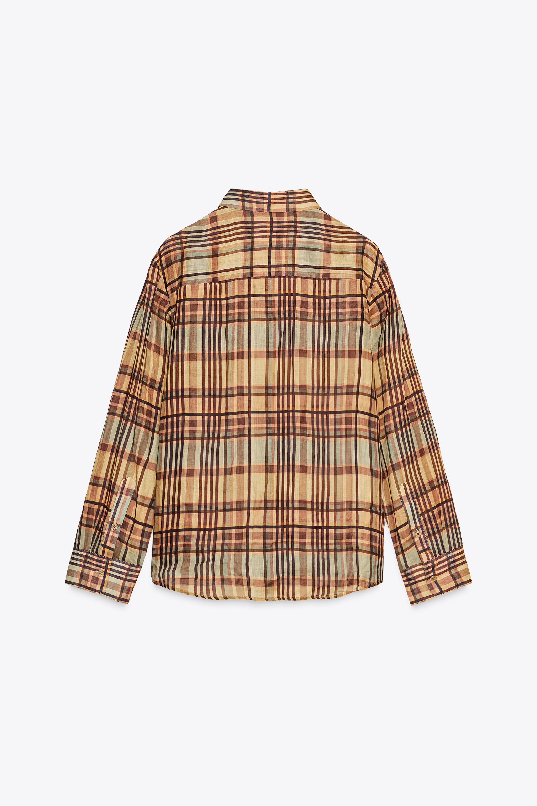 ZW COLLECTION RAMIE PLAID SHIRT