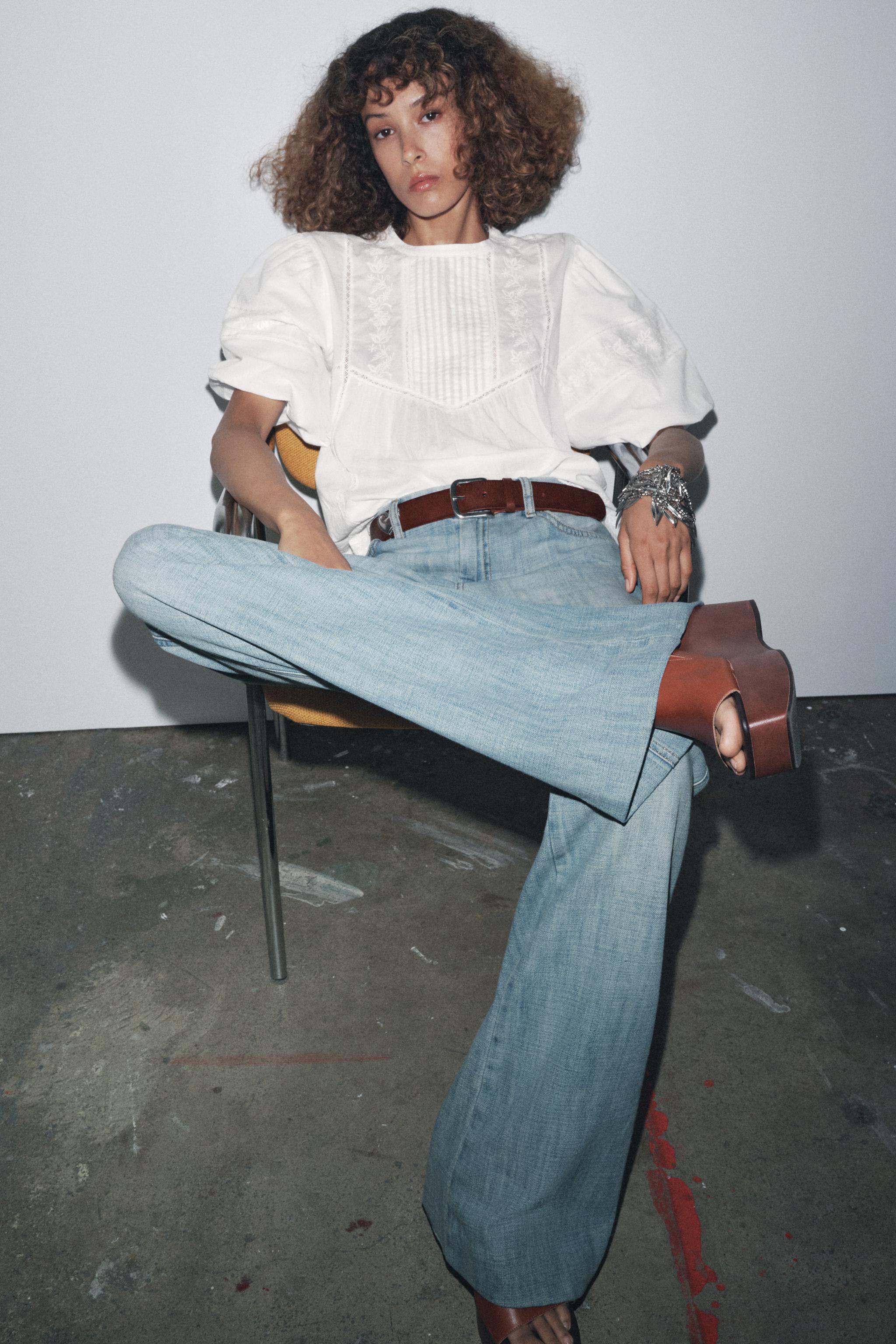 ZW COLLECTION EMBROIDERED ROMANTIC BLOUSE