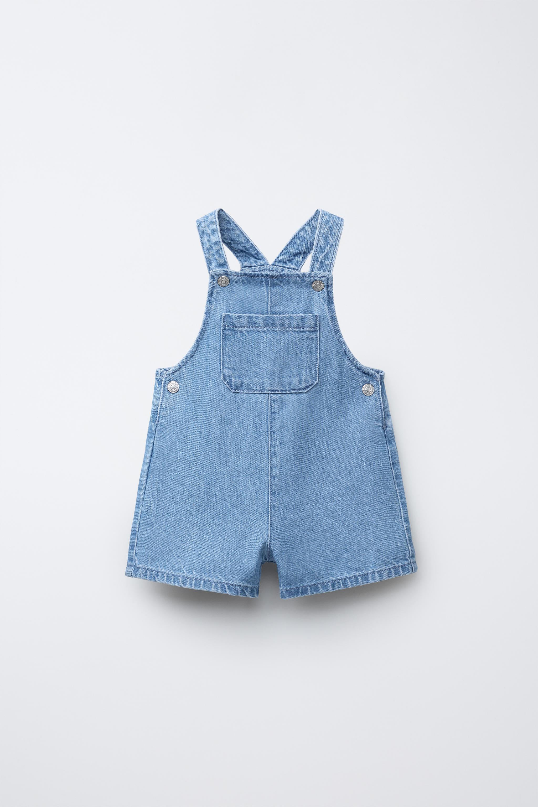 DENIM OVERALL SHORTS